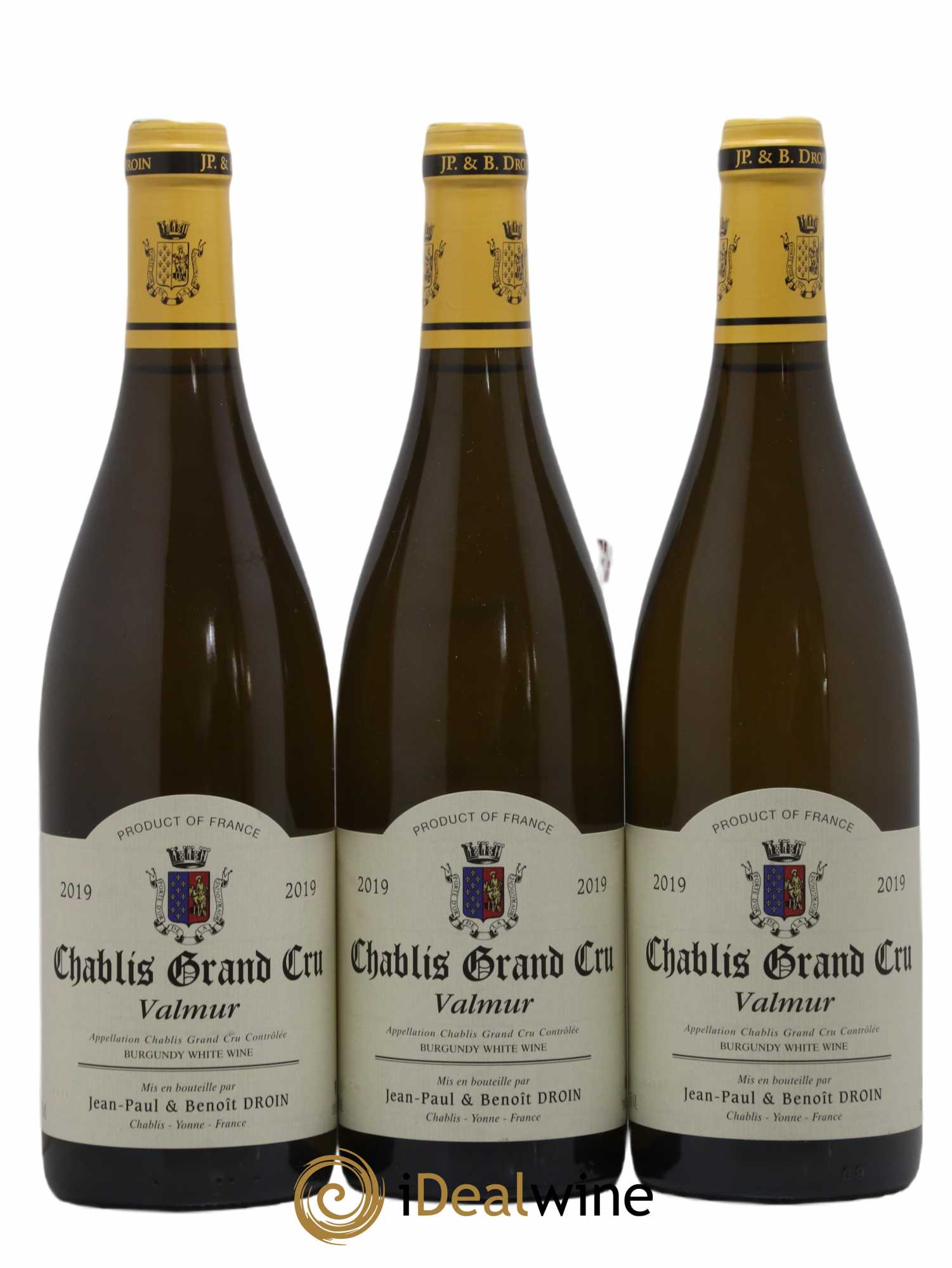 Chablis Grand Cru Valmur Jean-Paul & Benoît Droin (Domaine) 2019 - Lot de 3 bouteilles - 0