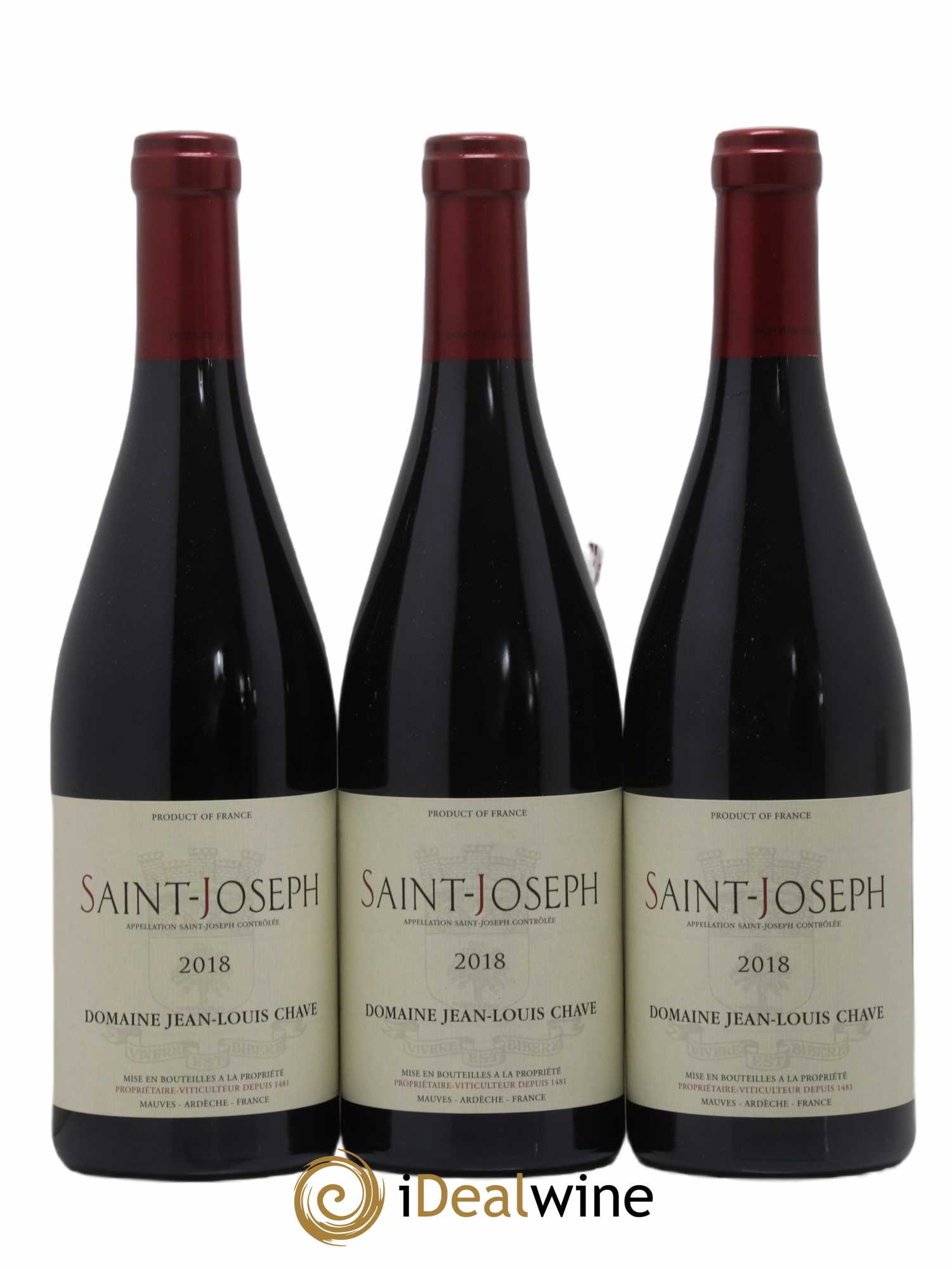Saint-Joseph Jean-Louis Chave 2018 - Lot of 3 bottles - 0