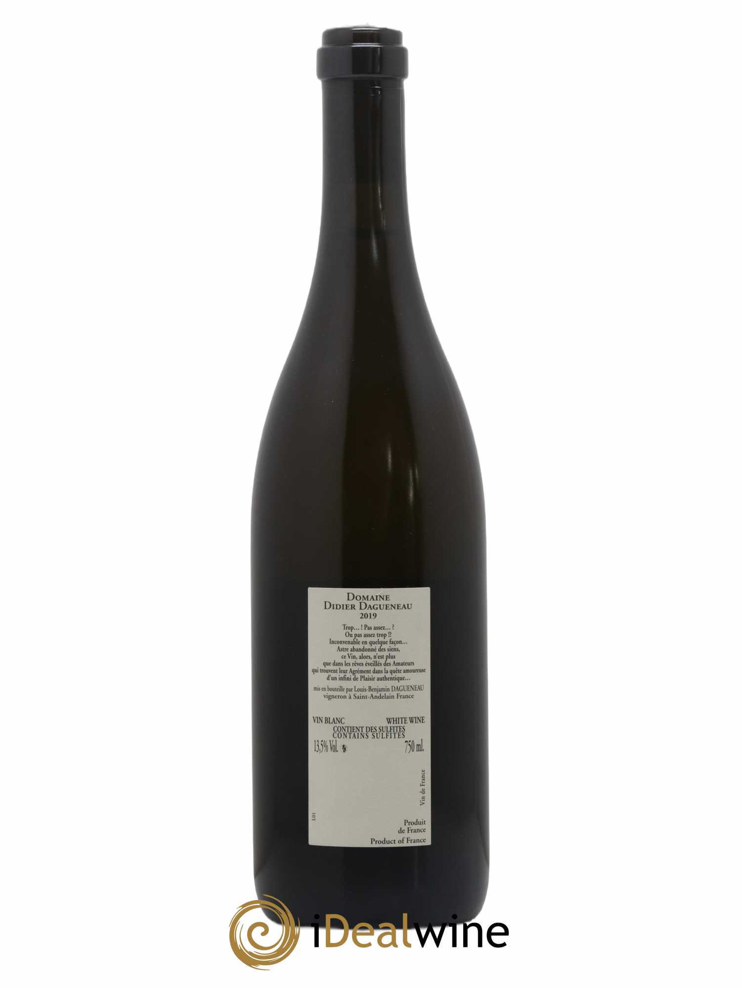 Vin de France (anciennement Pouilly-Fumé) Buisson Renard Dagueneau (Domaine Didier - Louis-Benjamin) 2019 - Lot de 1 bouteille - 1