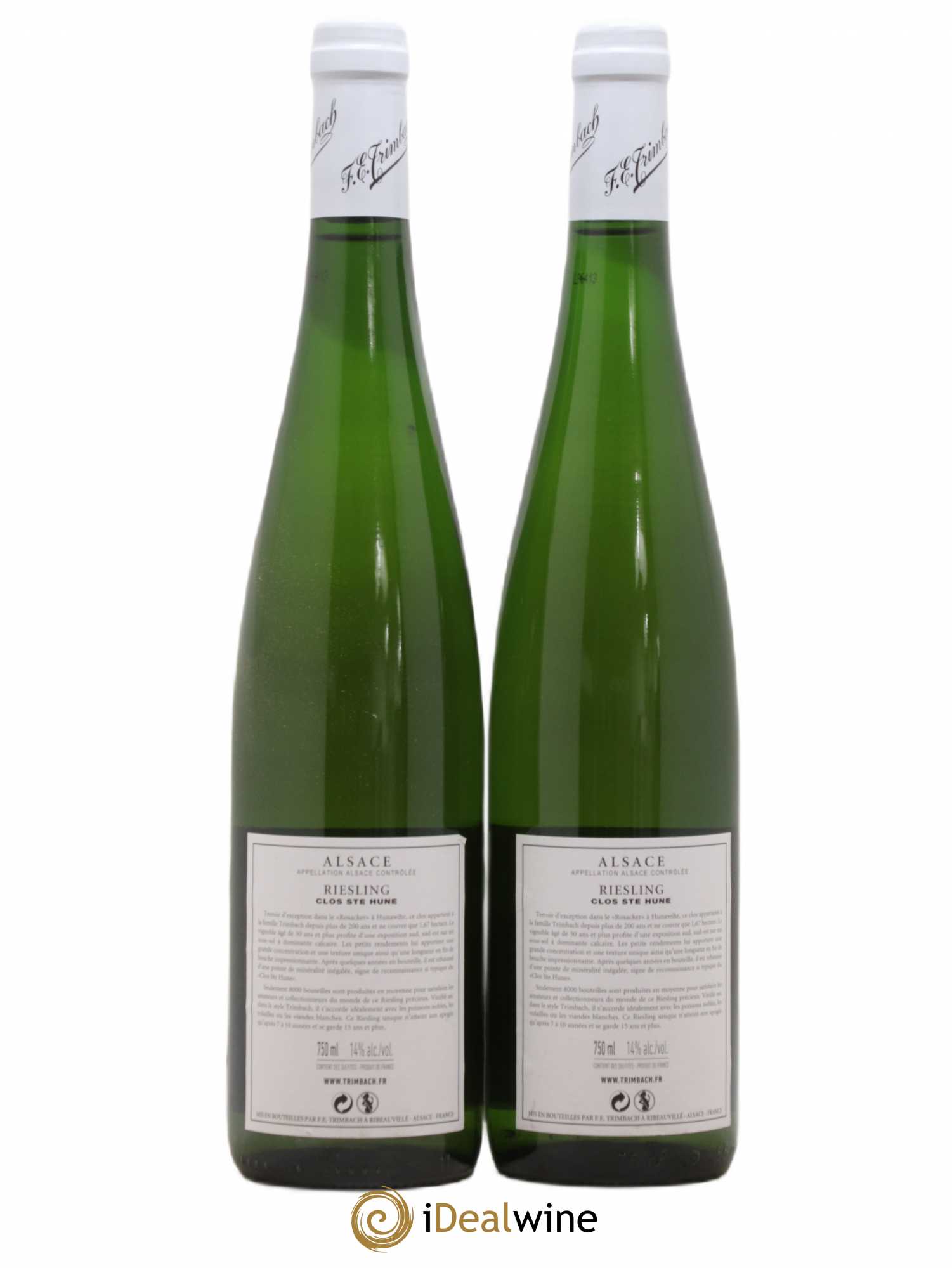 Alsace Riesling Clos Sainte-Hune Trimbach (Domaine) 2014 - Lot de 2 bouteilles - 1