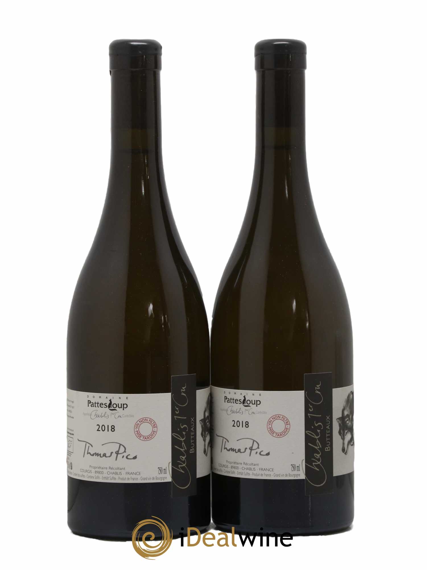 Chablis 1er Cru Butteaux Pattes Loup (Domaine) 2018 - Lot de 2 bouteilles - 1