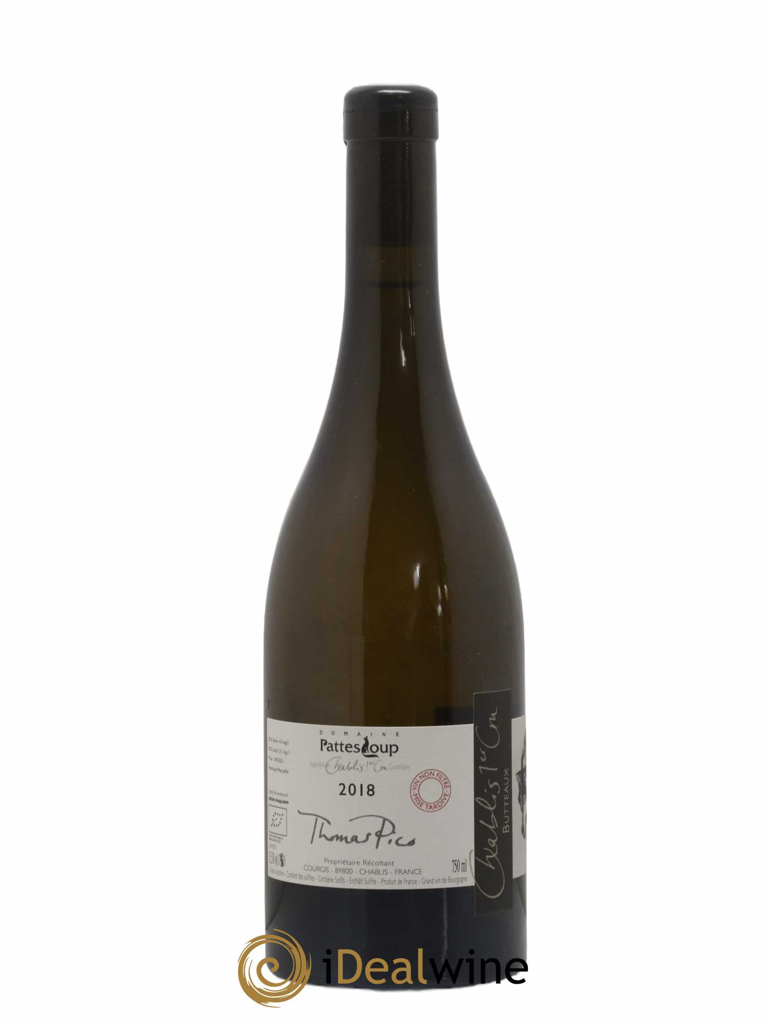 Chablis 1er Cru Butteaux Pattes Loup (Domaine) 2018 - Lot de 1 bouteille - 1