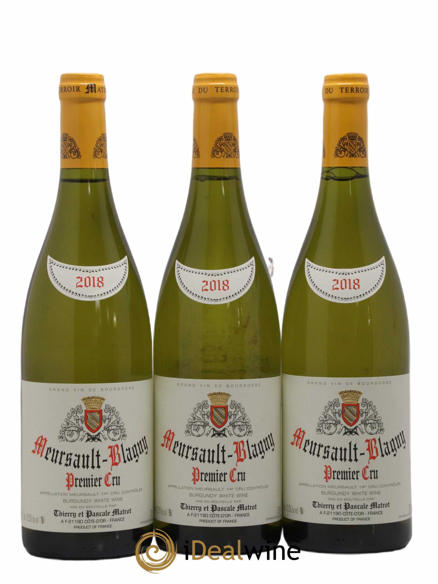 Meursault 1er Cru Blagny Matrot (Domaine) 2018 - Lot de 3 bouteilles - 0