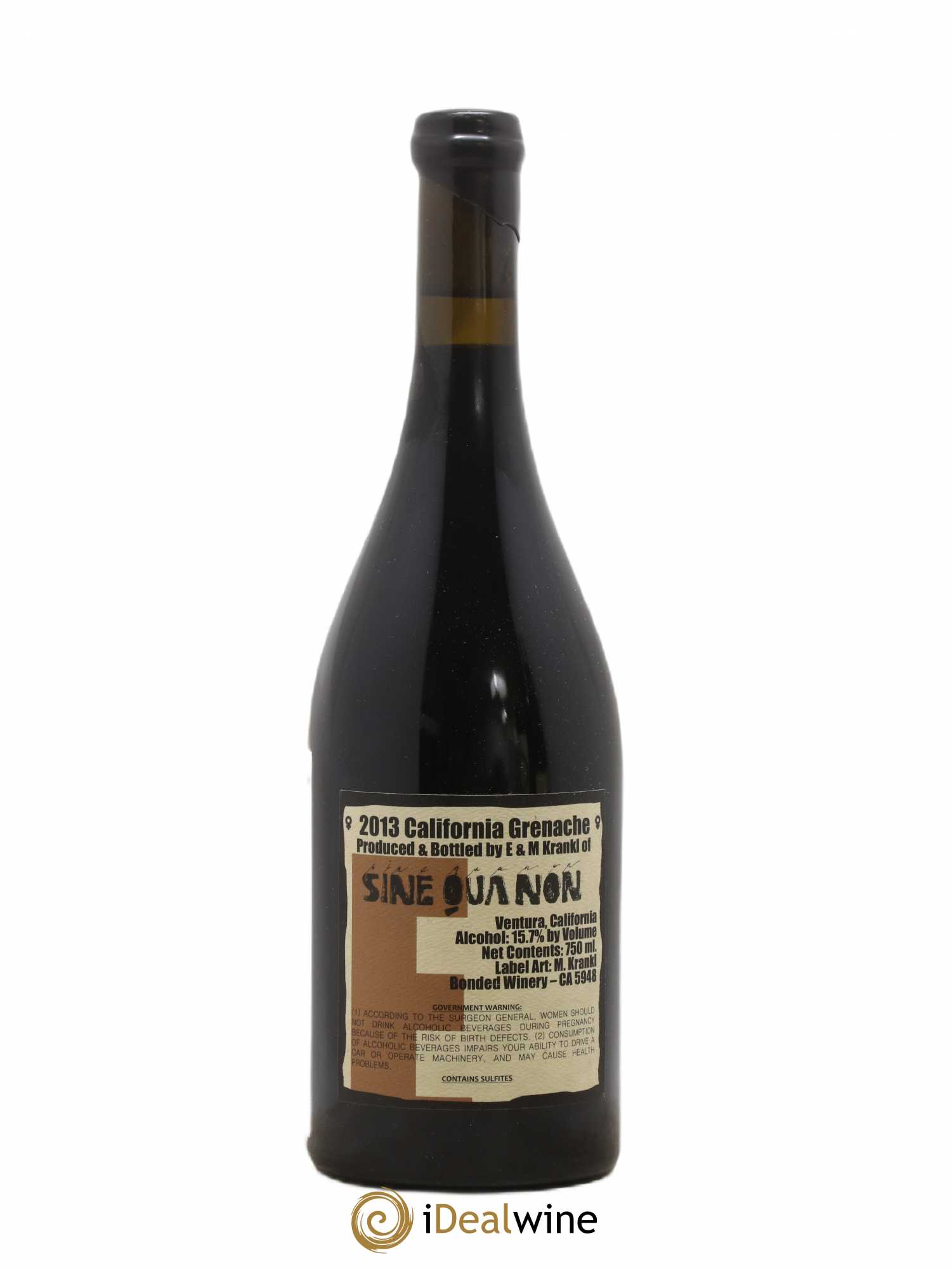USA Grenache Sine Qua Non Femelle Domaine E et M. Krankl 2013 - Posten von 1 Flasche - 1