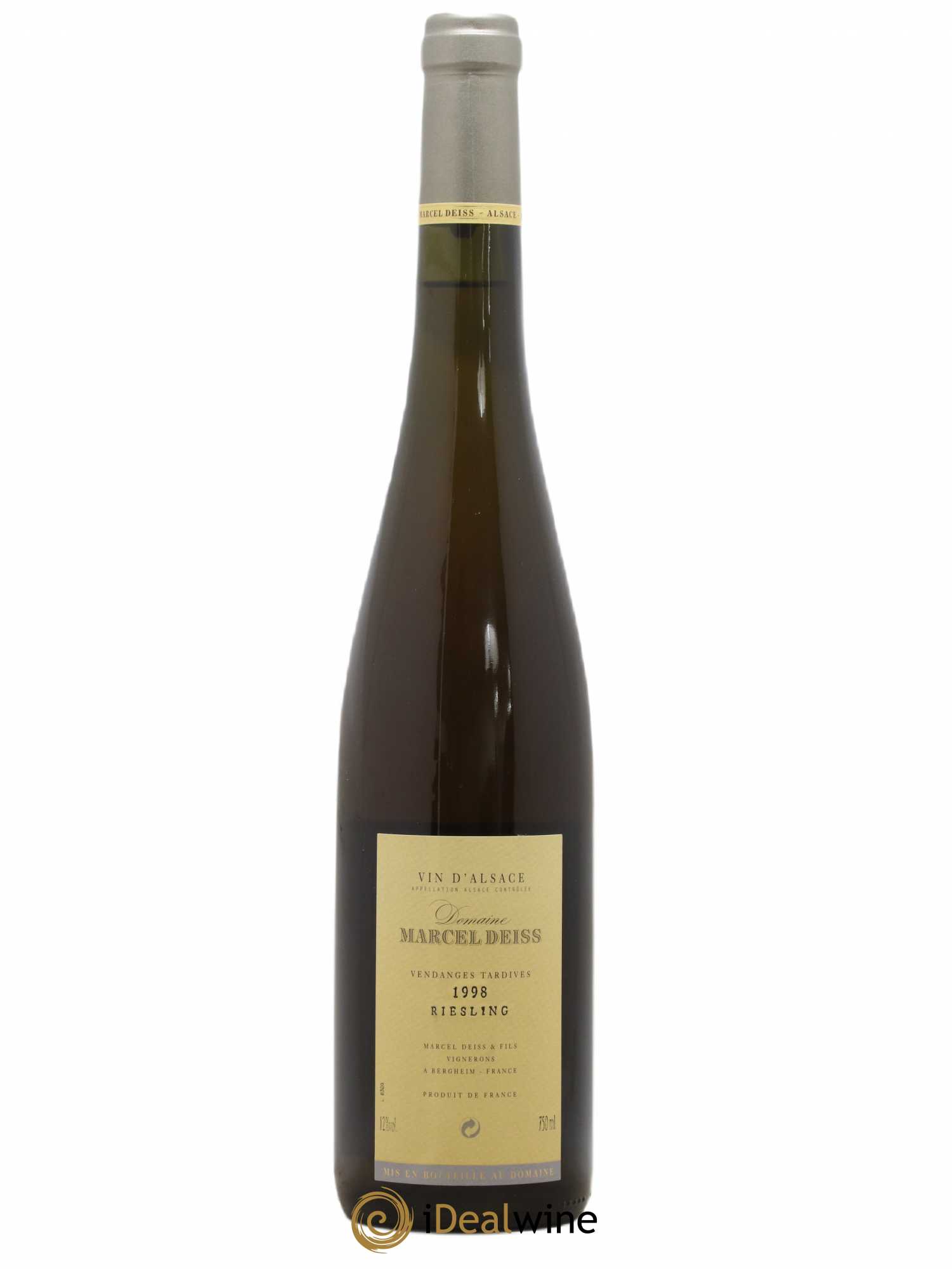 Alsace Riesling Vendanges Tardives Marcel Deiss (Domaine) 1998 - Lotto di 1 bottiglia - 1