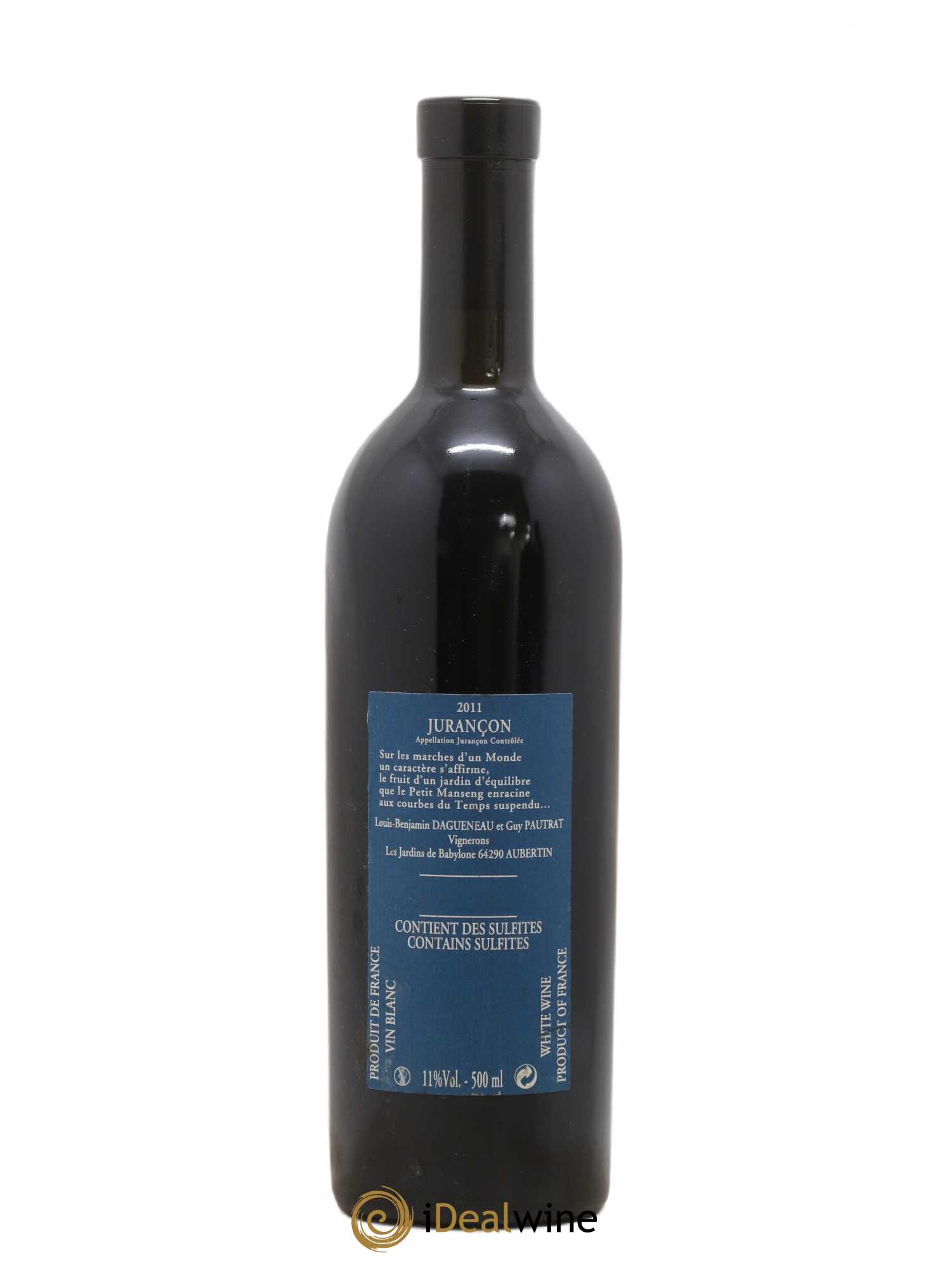Vin de France (anciennement Jurançon) Jardins de Babylone Didier Dagueneau 50cl 2011 - Lotto di 1 bottiglia - 1