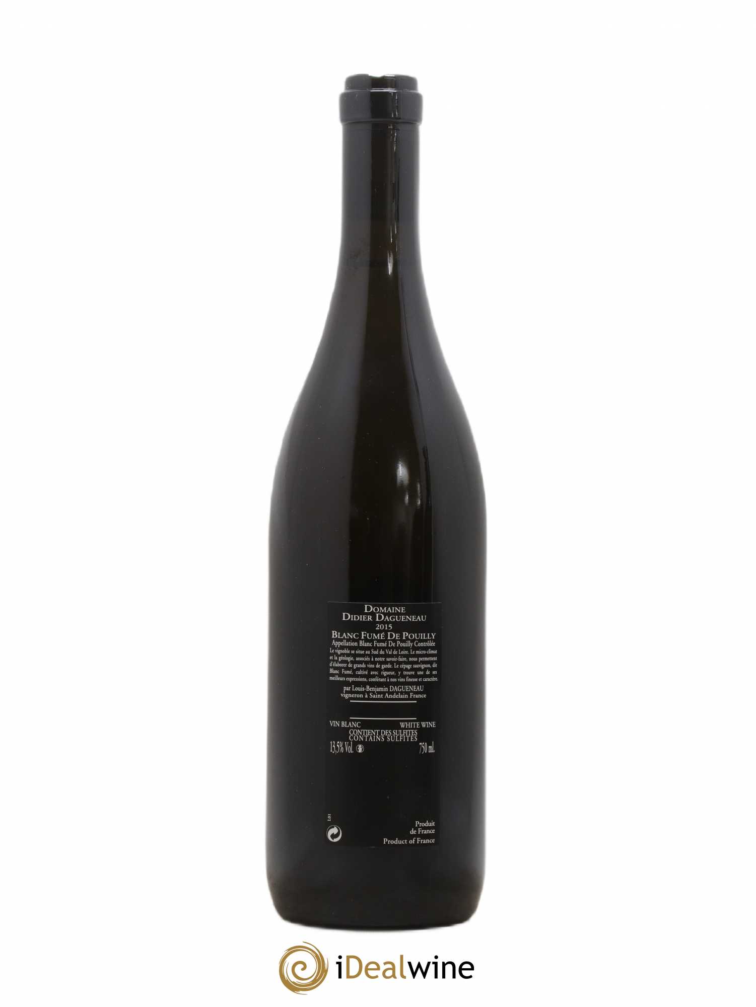 Vin de France (anciennement Pouilly-Fumé) Silex Dagueneau (Domaine Didier - Louis-Benjamin) 2015 - Lot de 1 bouteille - 1