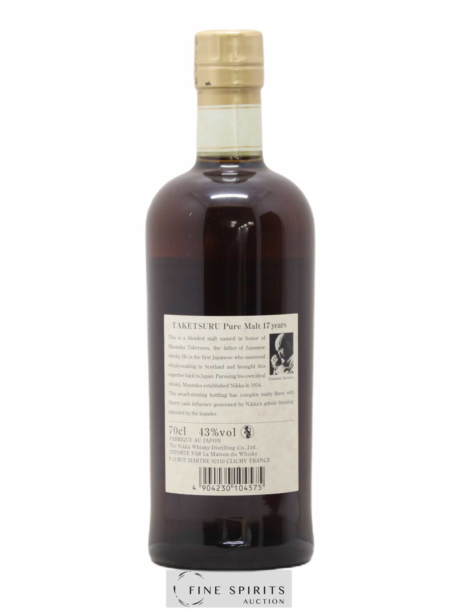 Taketsuru 17 years Of. Pure Malt Nikka Whisky - Lot de 1 bouteille - 2