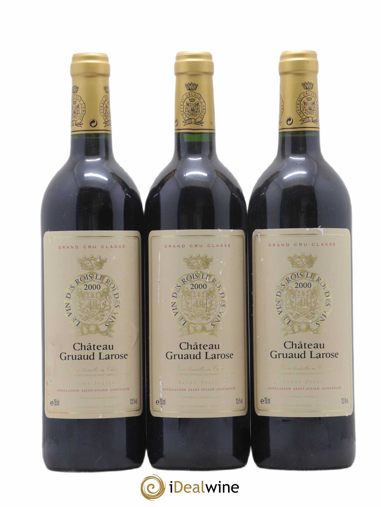 Château Gruaud Larose 2ème Grand Cru Classé 2000 - Lot de 3 bouteilles - 0