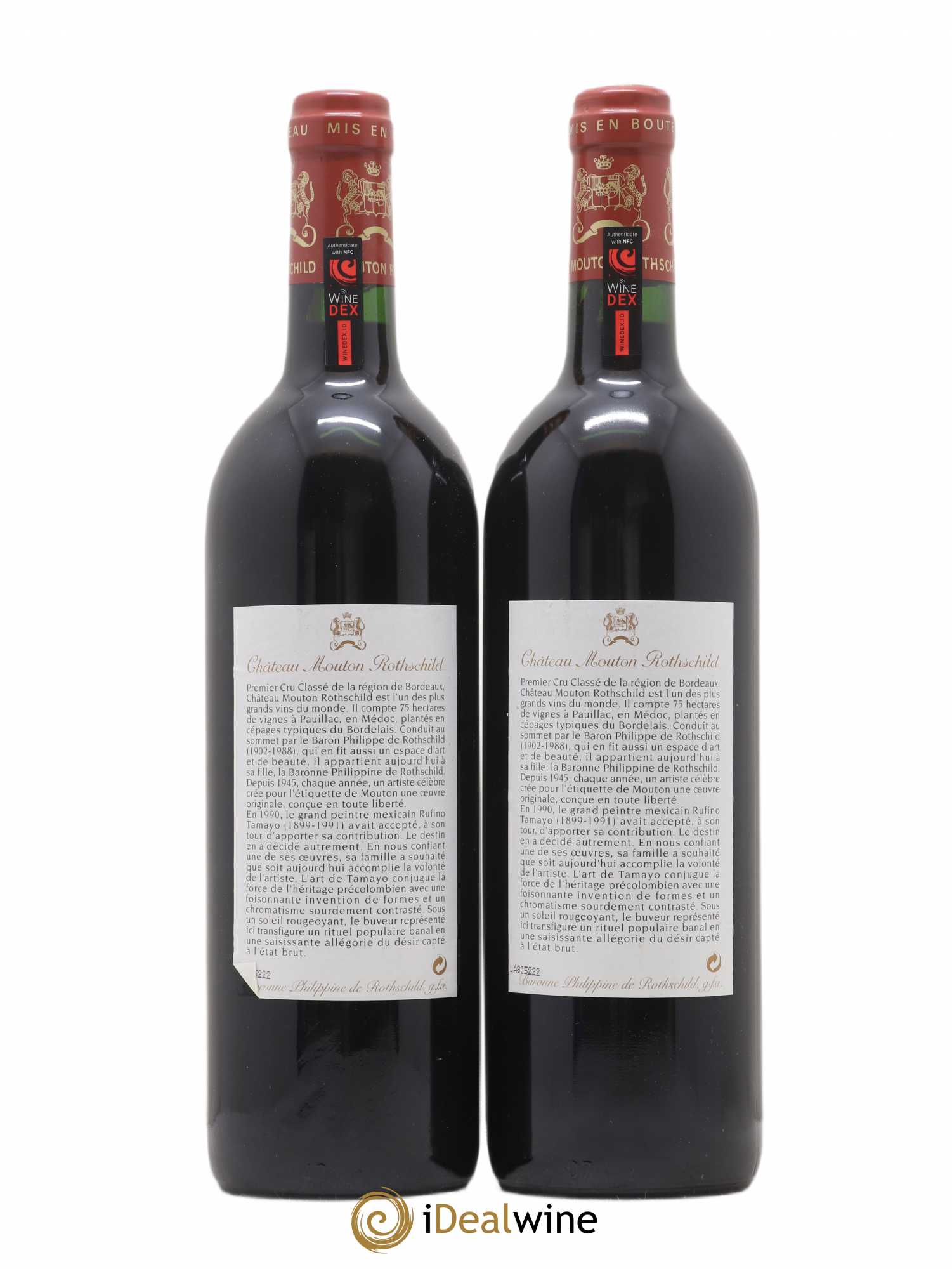 Château Mouton Rothschild 1er Grand Cru Classé 1998 - Lot de 2 bouteilles - 1