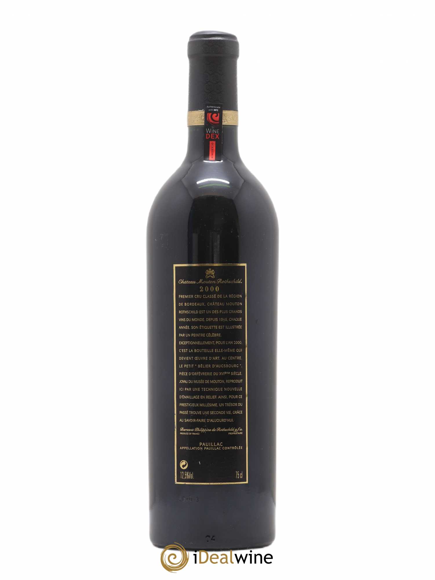 Château Mouton Rothschild 1er Grand Cru Classé 2000 - Lot de 1 bouteille - 1