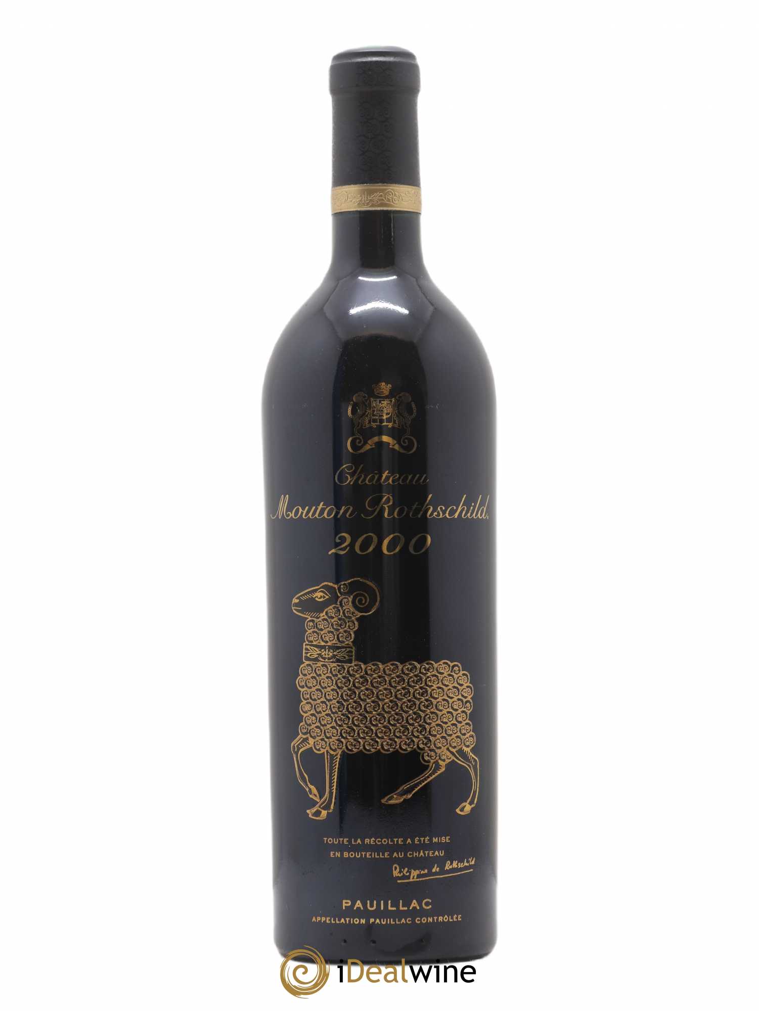 Château Mouton Rothschild 1er Grand Cru Classé 2000 - Lot de 1 bouteille - 0
