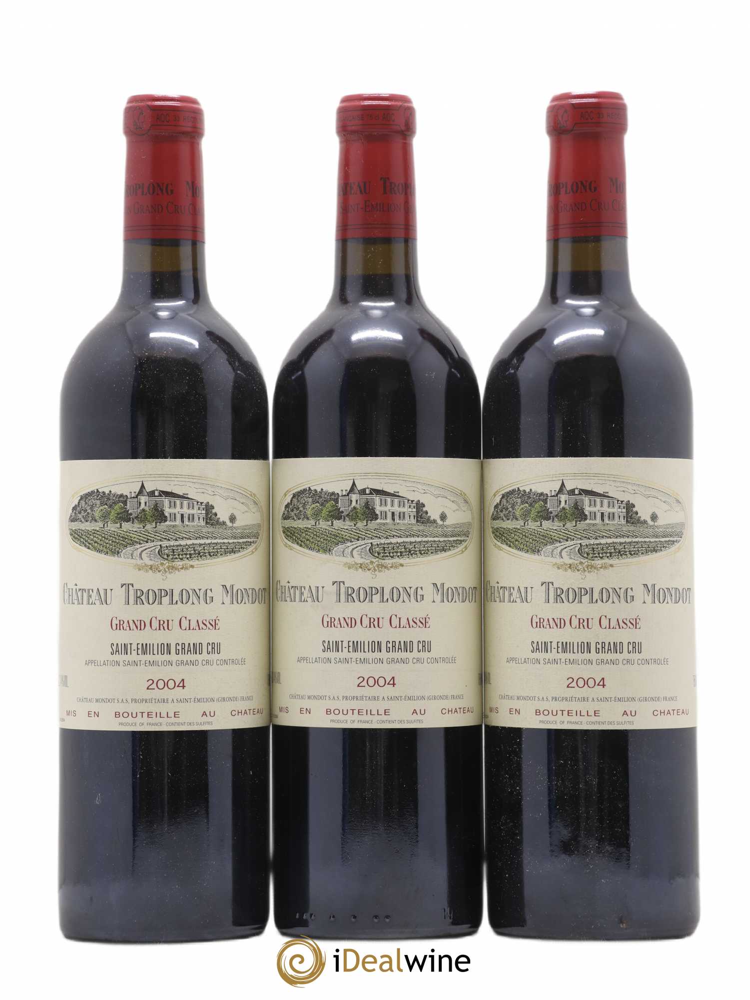 Château Troplong Mondot 1er Grand Cru Classé B 2004 - Lot de 6 bouteilles - 1