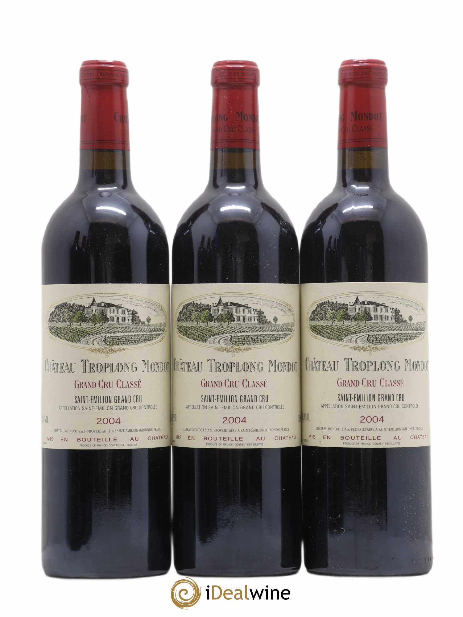Château Troplong Mondot 1er Grand Cru Classé B 2004 - Lot de 6 bouteilles - 2