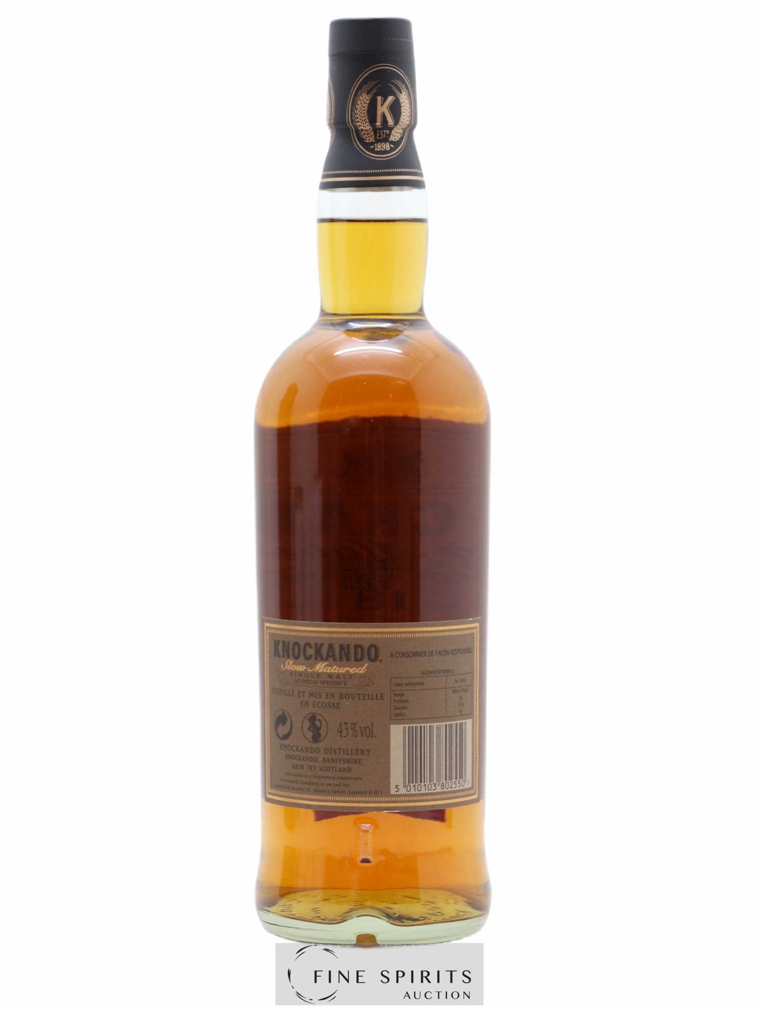 Knockando 18 years 1991 Of. Slow Matured Sherry Casks - Lot de 1 bouteille - 2