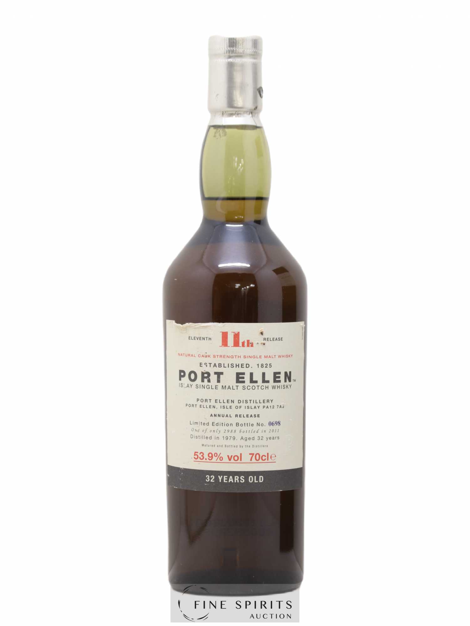 Port Ellen 32 years 1979 Of. 11th Release Natural Cask Strength - One of 2988 - bottled 2011 Limited Edition - Lot de 1 bouteille - 1