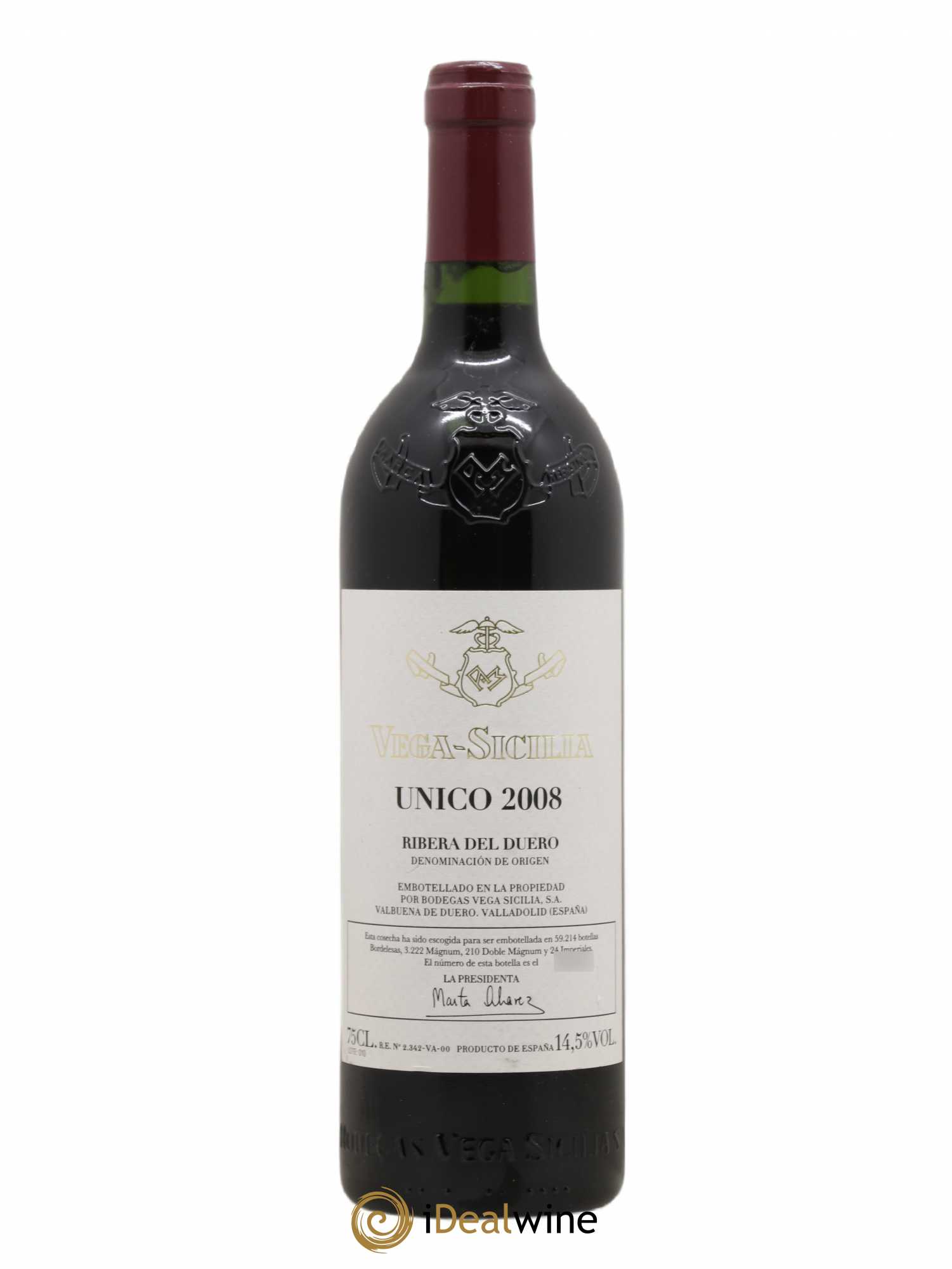 Ribera Del Duero DO Vega Sicilia Unico Famille Alvarez 2008 - Lot de 1 bouteille - 0