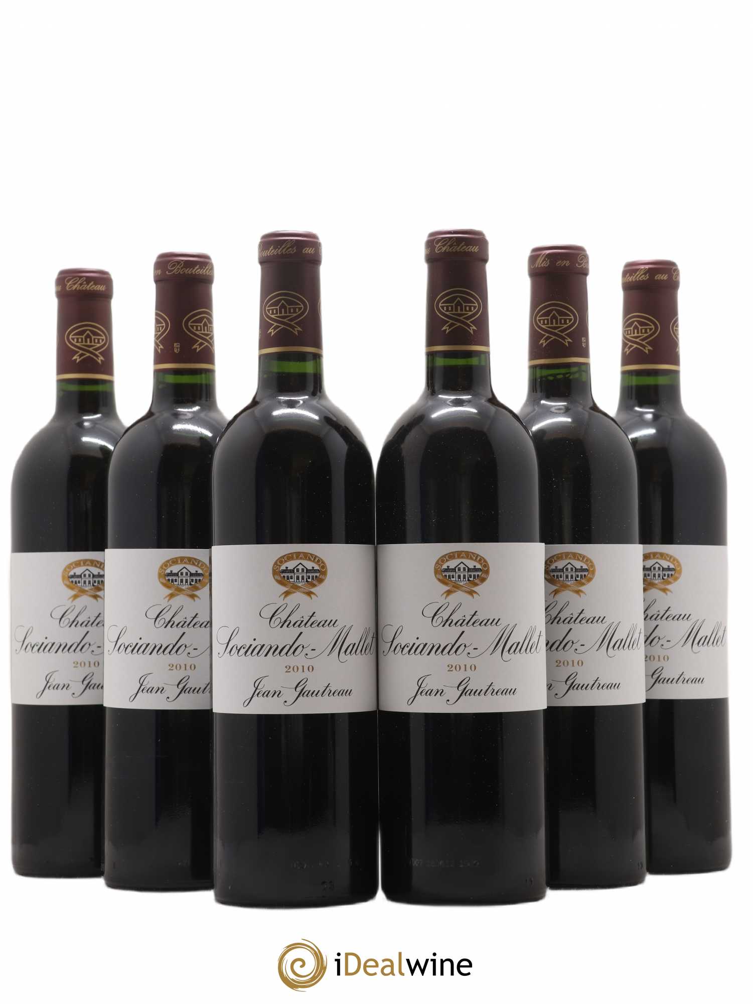 Château Sociando Mallet 2010 - Lot de 6 bouteilles - 0