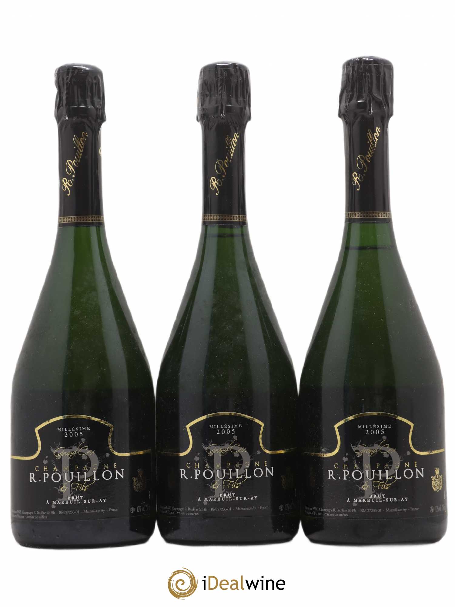 Champagne Brut Pouillon 2005 - Lot de 3 bouteilles - 0
