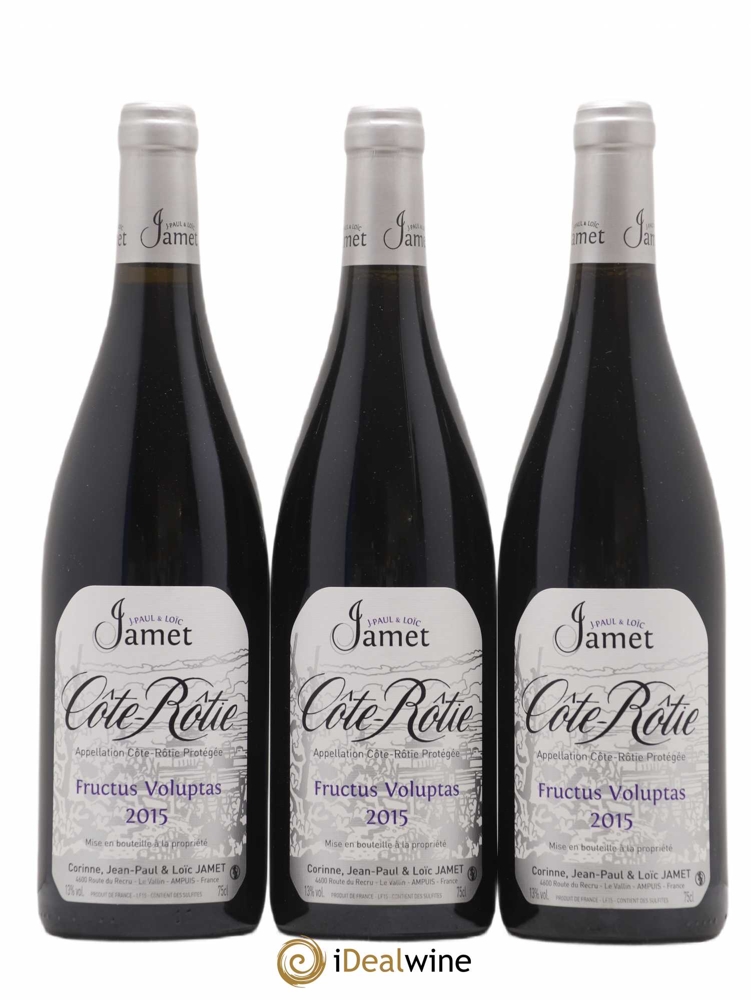 Côte-Rôtie Fructus Voluptas Jamet (Domaine) 2015 - Lot de 3 bouteilles - 0