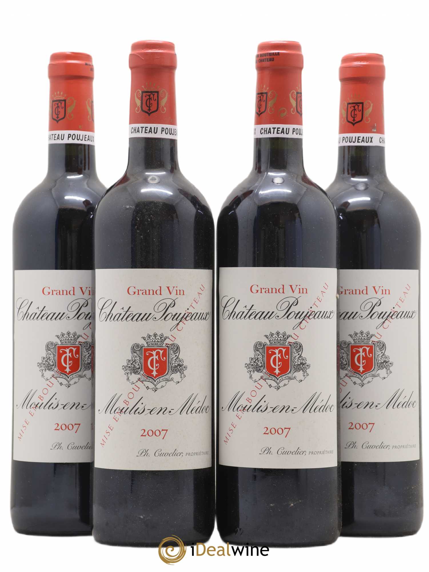 Château Poujeaux 2007 - Lot de 4 bouteilles - 0