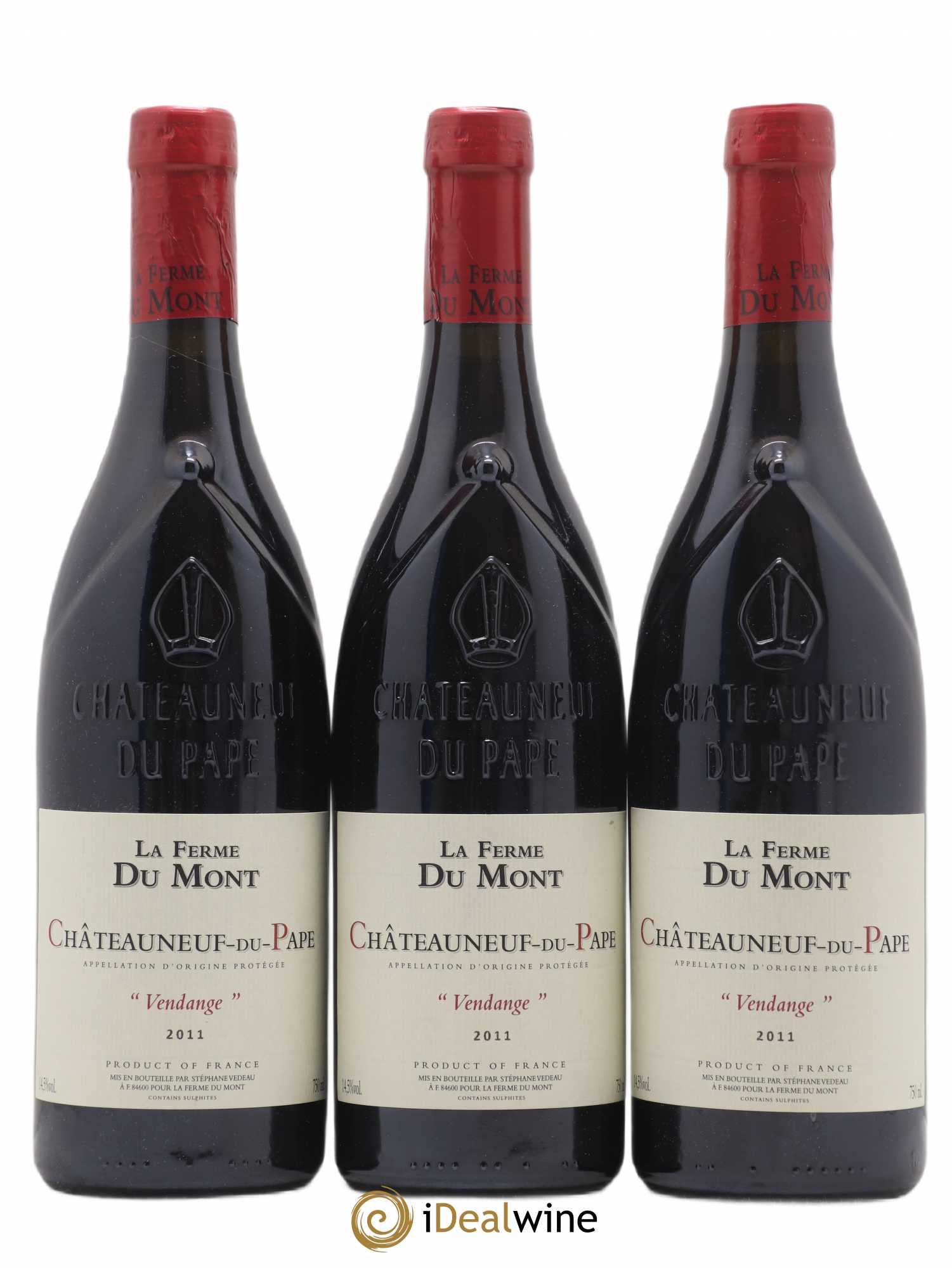 Châteauneuf-du-Pape Vendange La Ferme du Mont 2011 - Posten von 3 Flaschen - 0