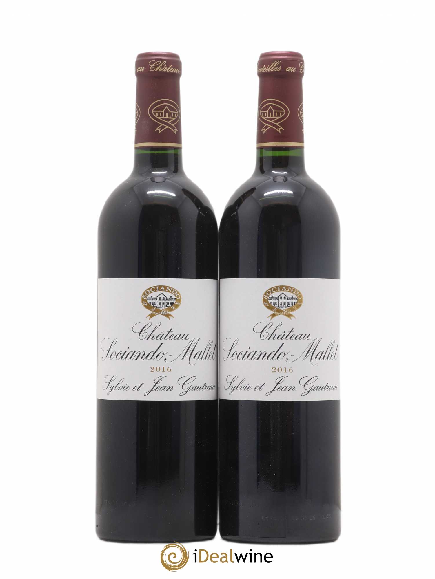 Château Sociando Mallet 2016 - Lot de 2 bouteilles - 0