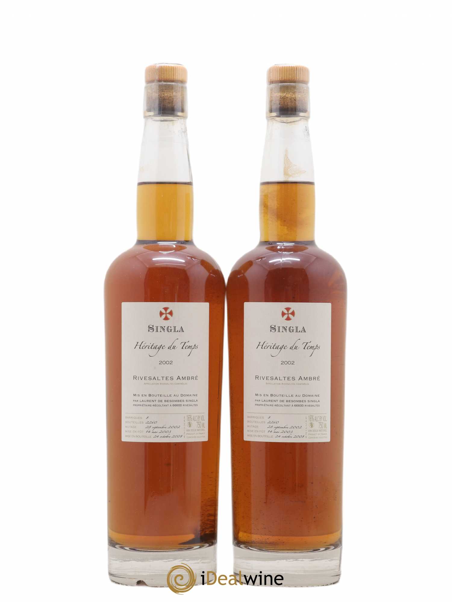 Rivesaltes Singla Héritage du Temps 2002 - Lotto di 2 bottiglie - 0