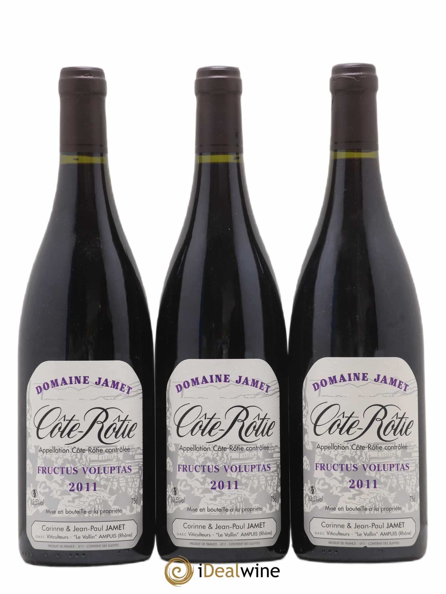 Côte-Rôtie Fructus Voluptas Jamet (Domaine) 2011 - Lot de 3 bouteilles - 0