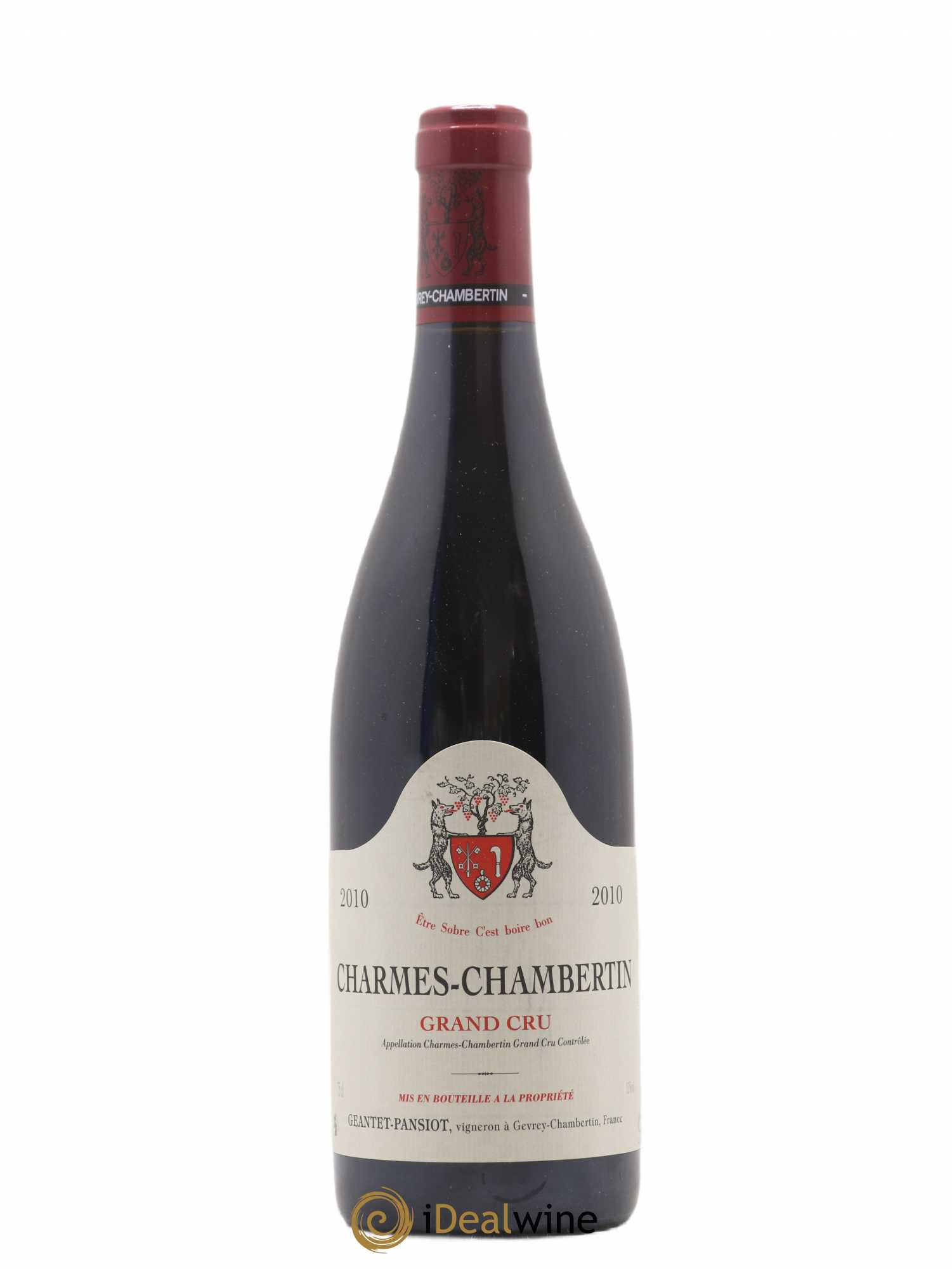 Charmes-Chambertin Grand Cru Geantet-Pansiot 2010 - Lot de 1 bouteille - 0