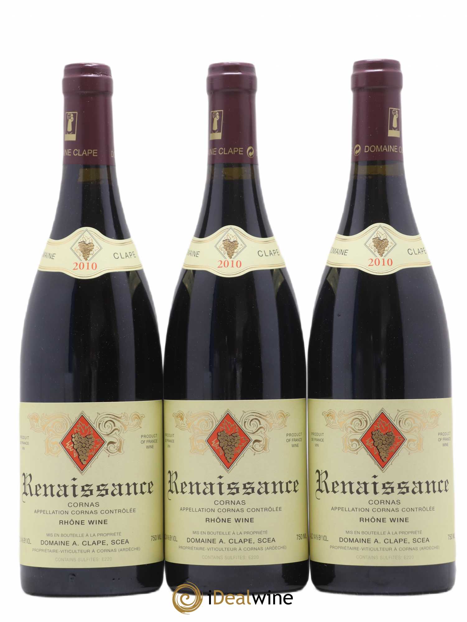 Cornas Renaissance Auguste Clape 2010 - Posten von 3 Flaschen - 0