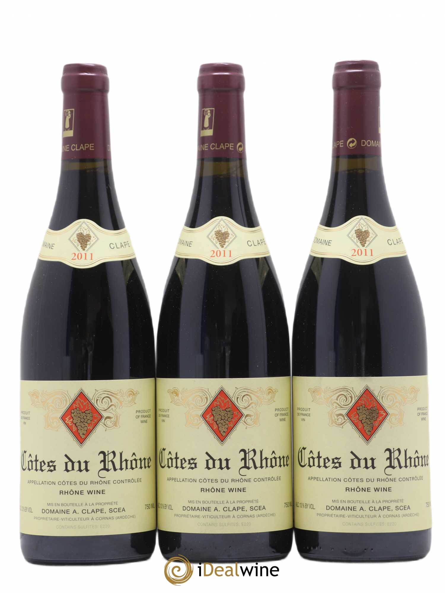 Côtes-du-Rhône Auguste Clape 2011 - Lot de 3 bouteilles - 0