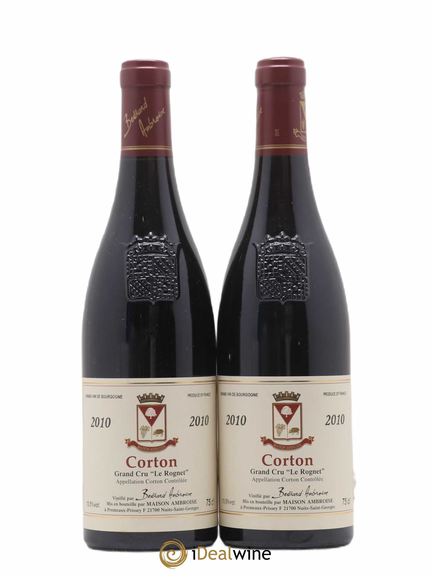 Corton Grand Cru Le Rognet Bertrand Ambroise 2010 - Lot de 2 bouteilles - 0