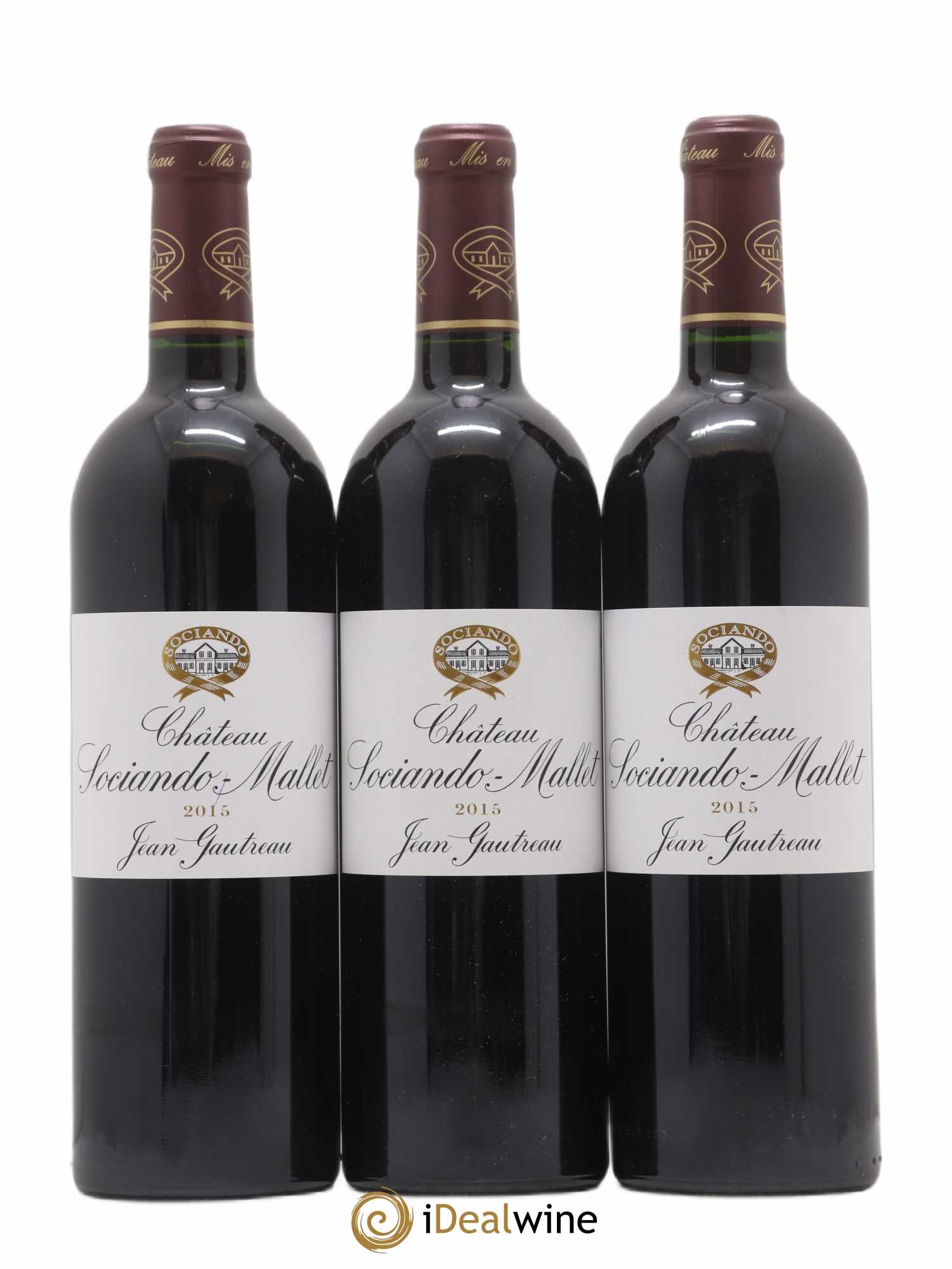Château Sociando Mallet 2015 - Lot de 3 bouteilles - 0
