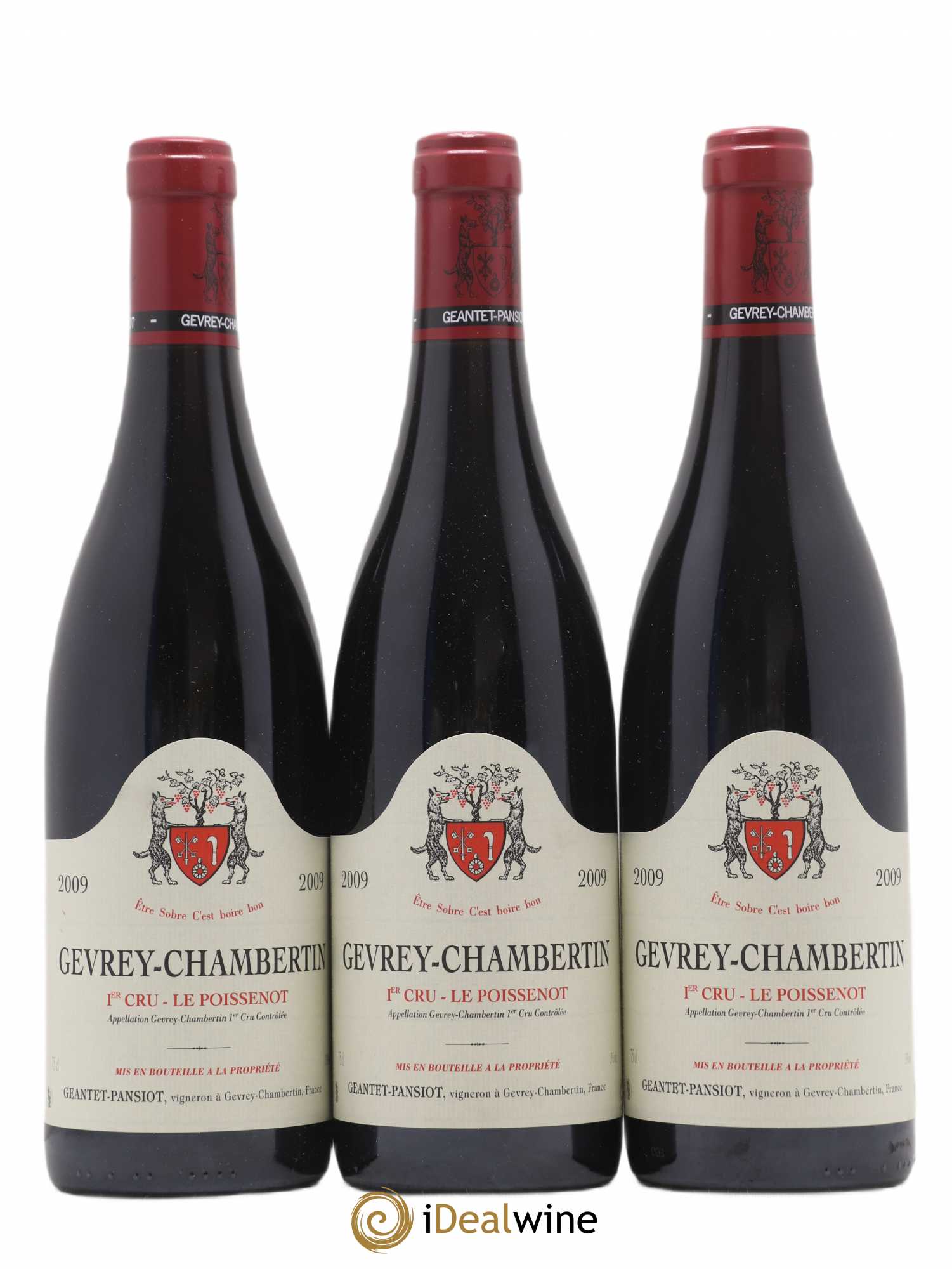 Gevrey-Chambertin 1er Cru Le Poissenot Geantet-Pansiot 2009 - Lot de 3 bouteilles - 0