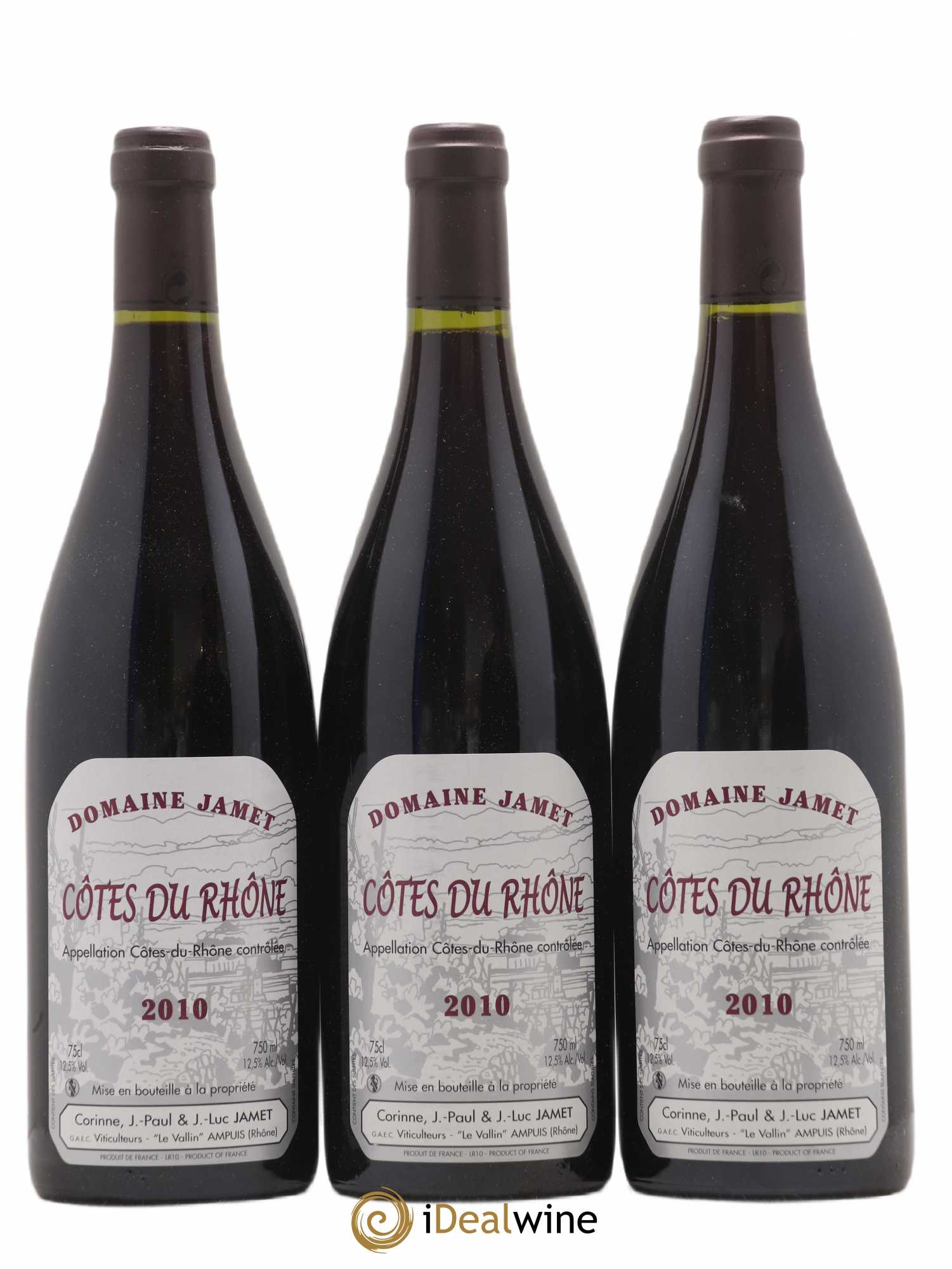 Côtes-du-Rhône Jamet (Domaine) 2010 - Lot de 3 bouteilles - 0