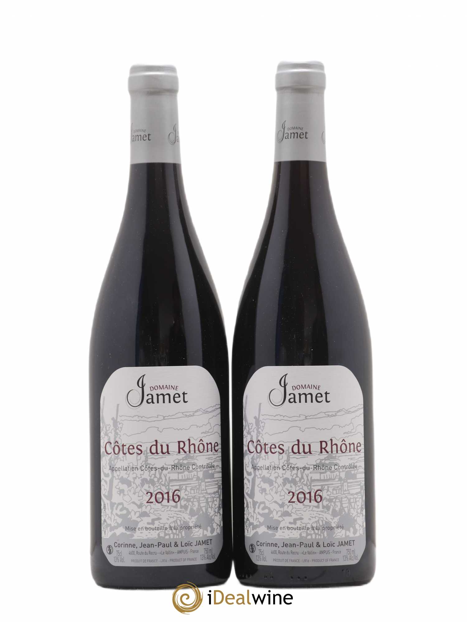 Côtes-du-Rhône Jamet (Domaine) 2016 - Lot de 2 bouteilles - 0