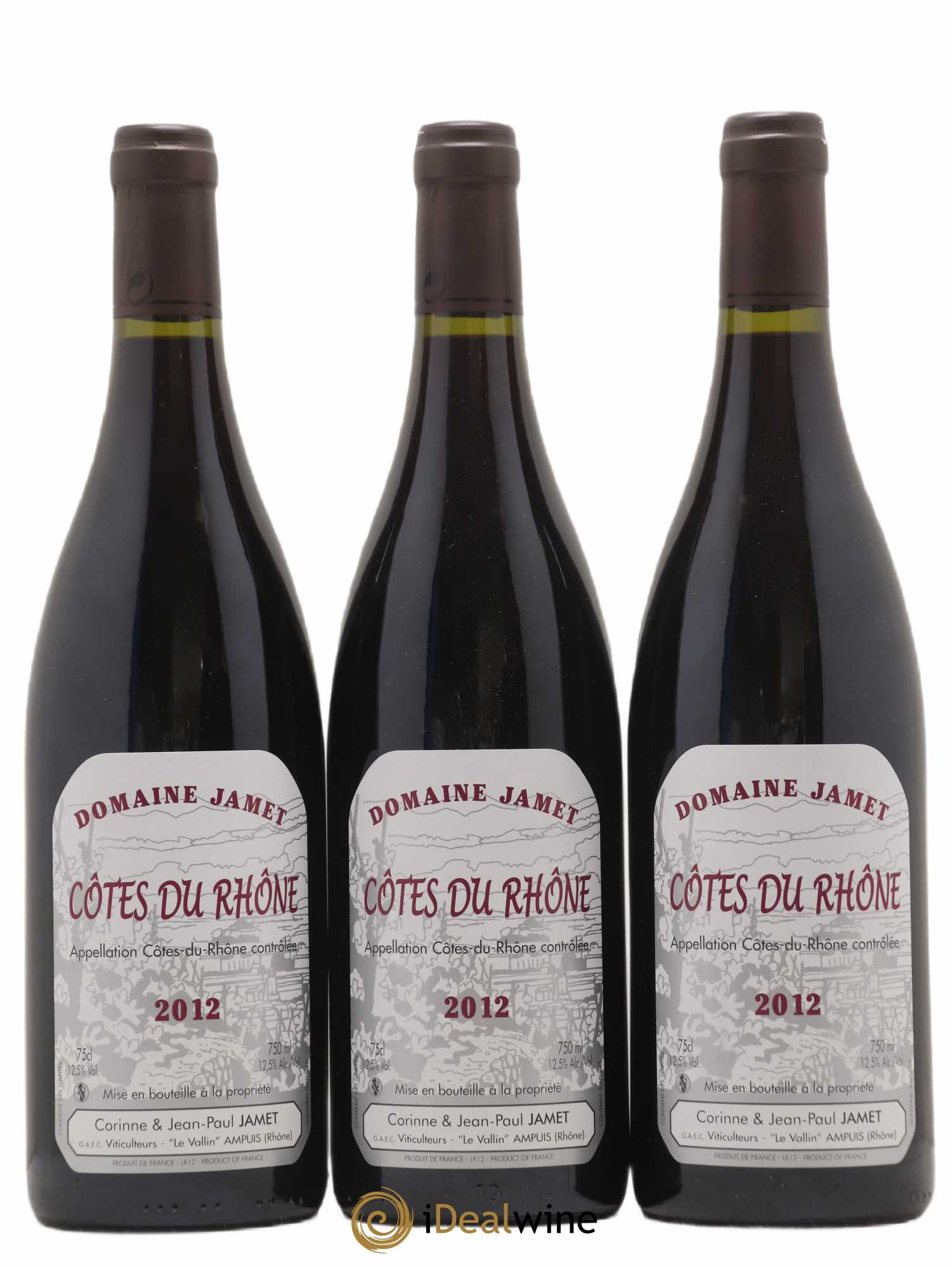 Côtes-du-Rhône Jamet (Domaine) 2012 - Lot de 3 bouteilles - 0