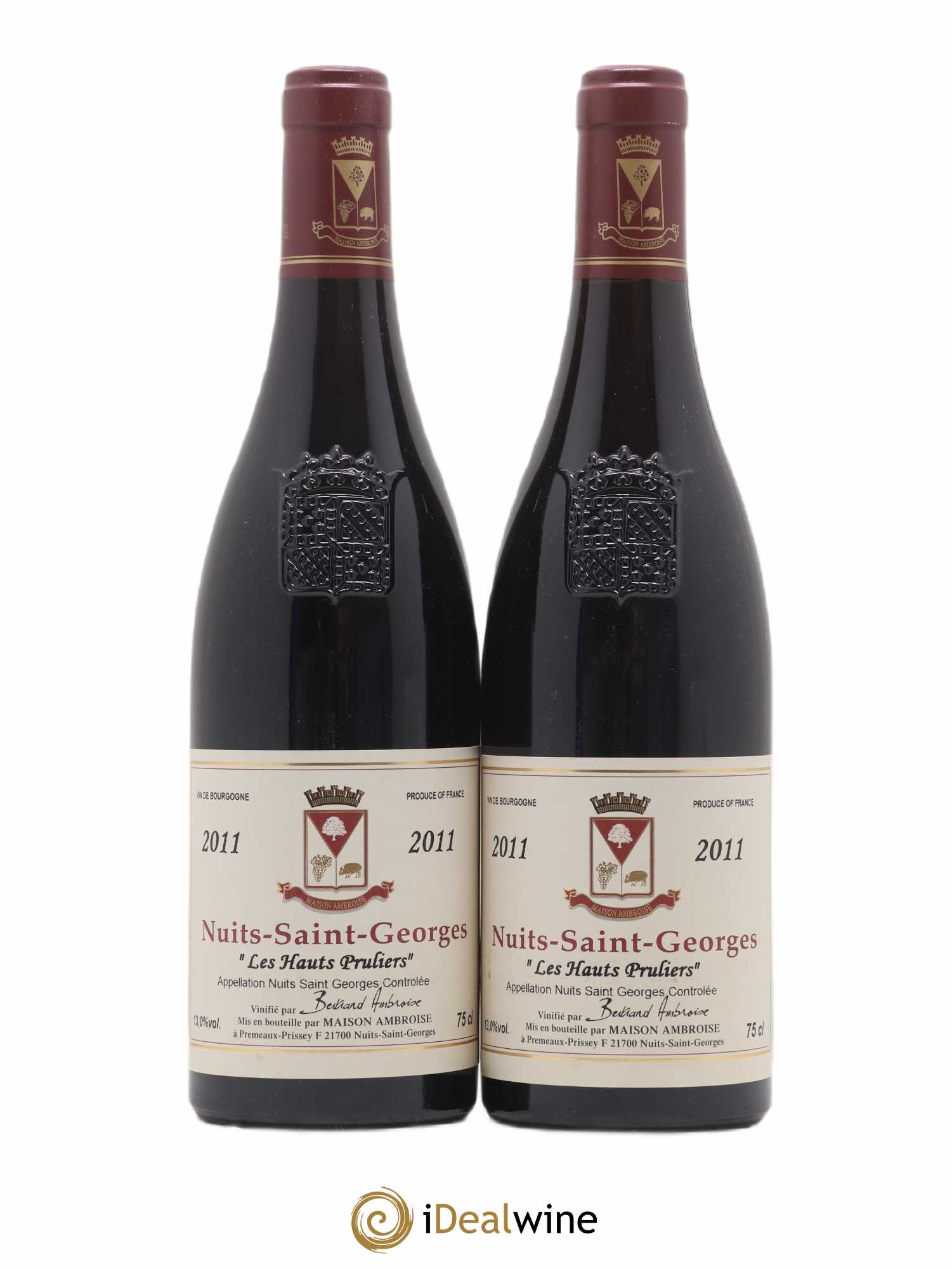 Nuits-Saint-Georges Les Hauts Pruliers Bertrand Amboise 2011 - Posten von 2 Flaschen - 0