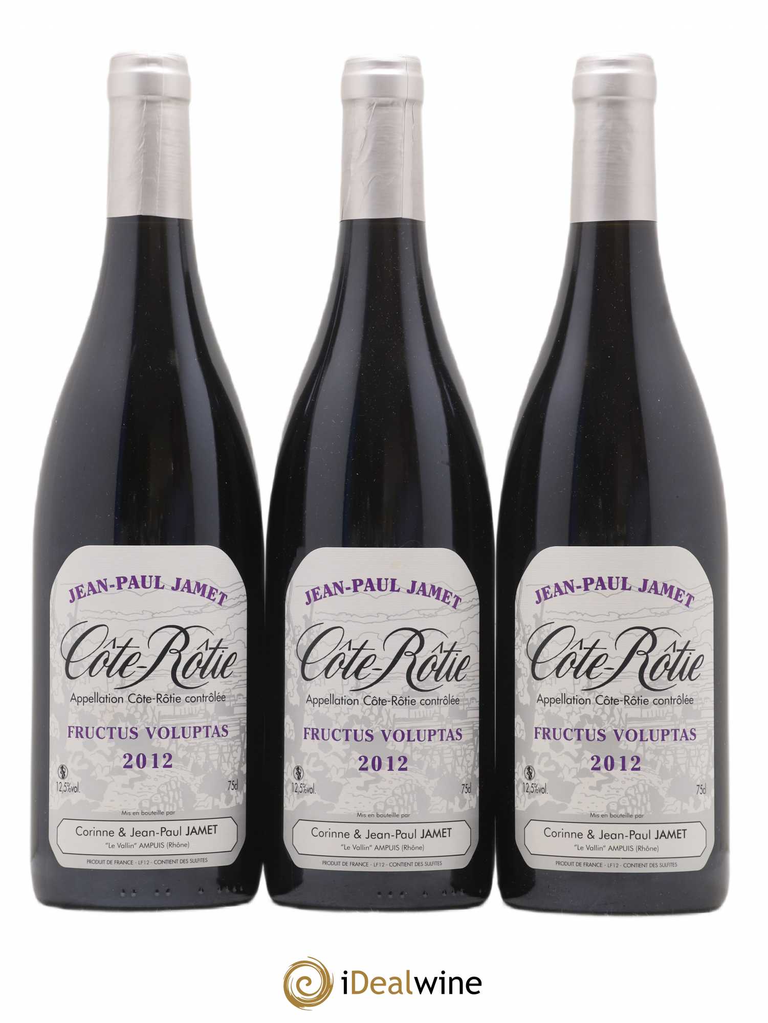 Côte-Rôtie Fructus Voluptas Jamet (Domaine) 2012 - Lot de 3 bouteilles - 0