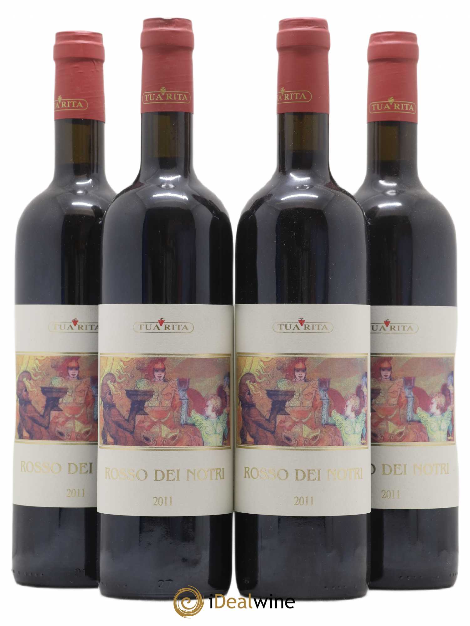 Toscana IGT IGT Rosso dei Notri Tua Rita 2011 - Lot de 4 bouteilles - 0