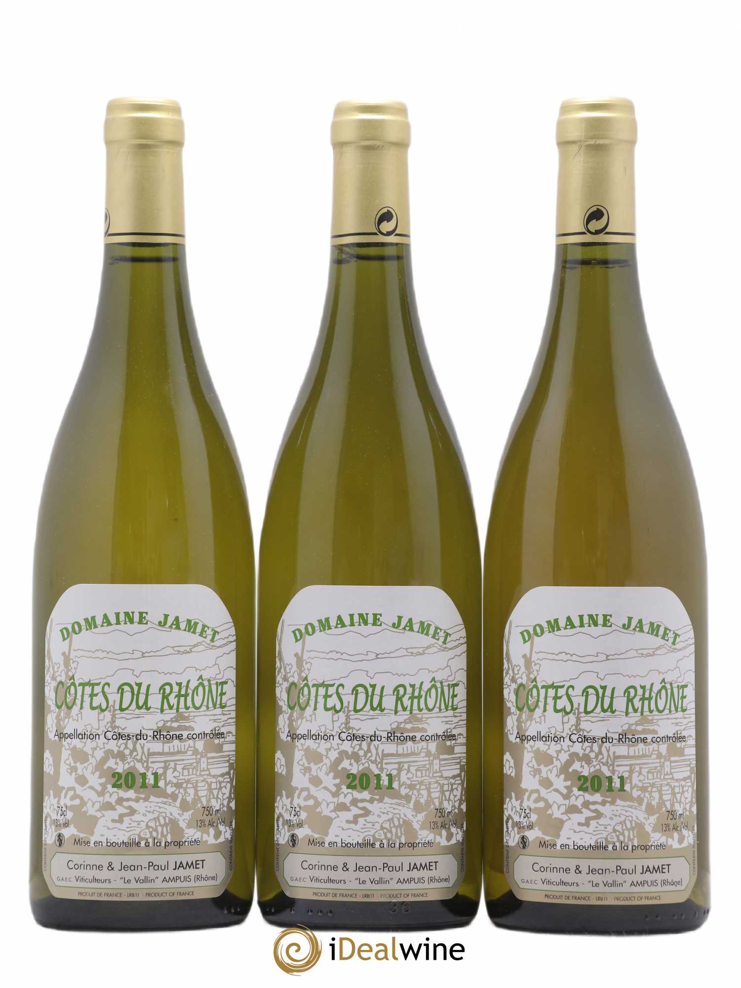 Côtes-du-Rhône Jamet (Domaine) 2011 - Lot de 3 bouteilles - 0