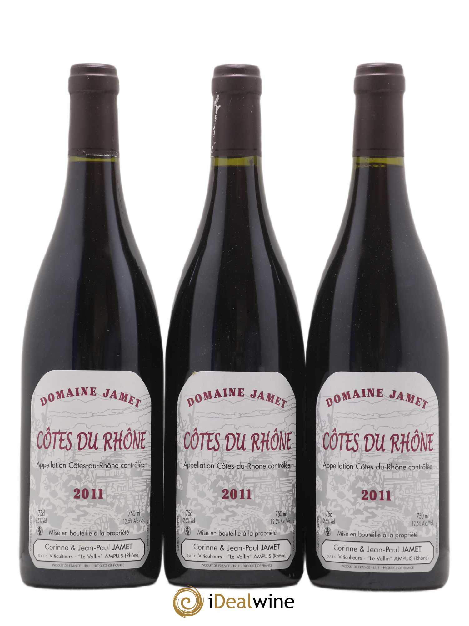 Côtes-du-Rhône Jamet (Domaine) 2011 - Lot de 3 bouteilles - 0