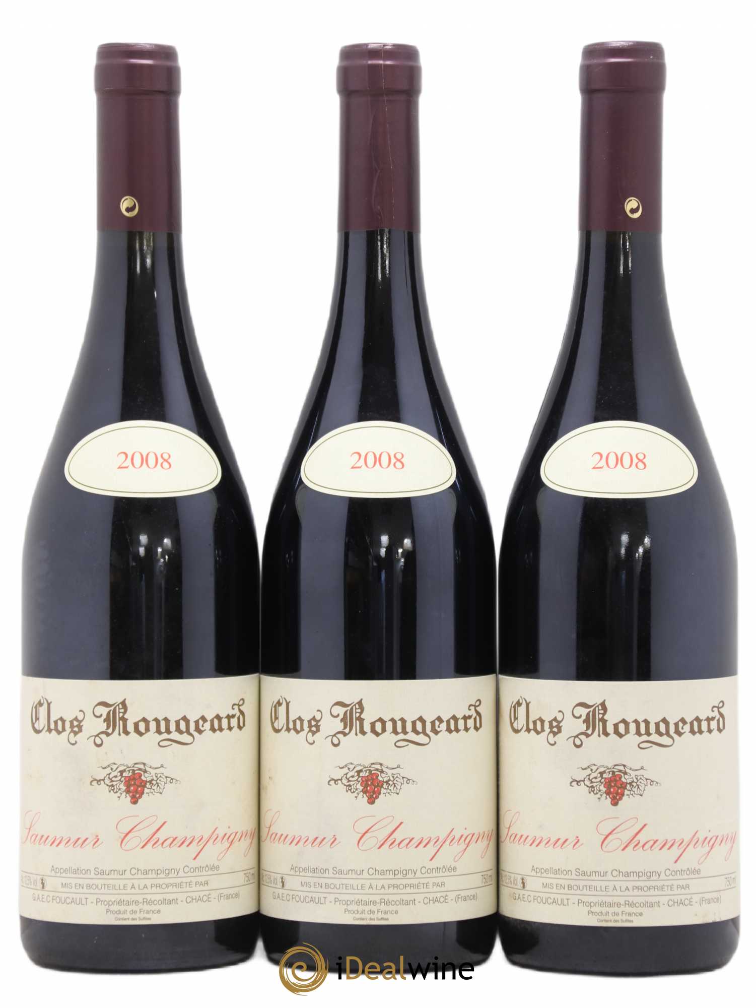 Saumur-Champigny Clos Rougeard 2008 - Lot de 3 bouteilles - 0
