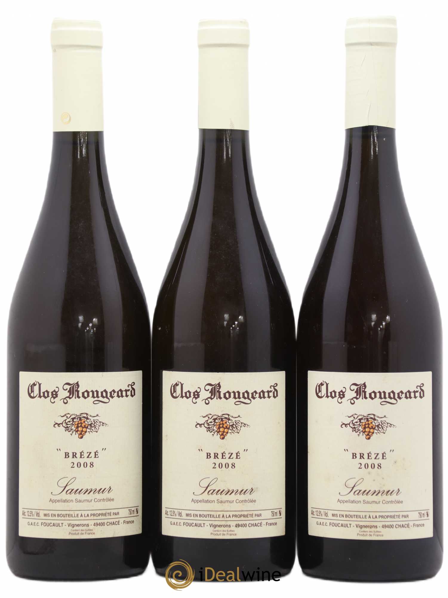 Saumur Brézé Clos Rougeard 2008 - Lot de 3 bouteilles - 0