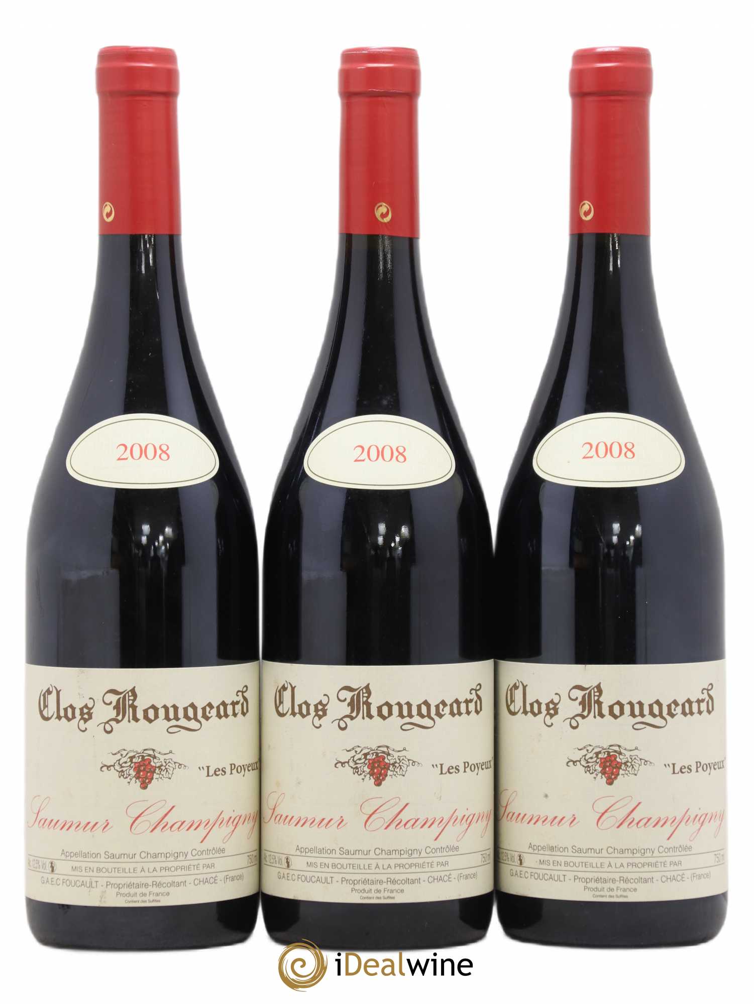 Saumur-Champigny Les Poyeux Clos Rougeard 2008 - Lot de 3 bouteilles - 0