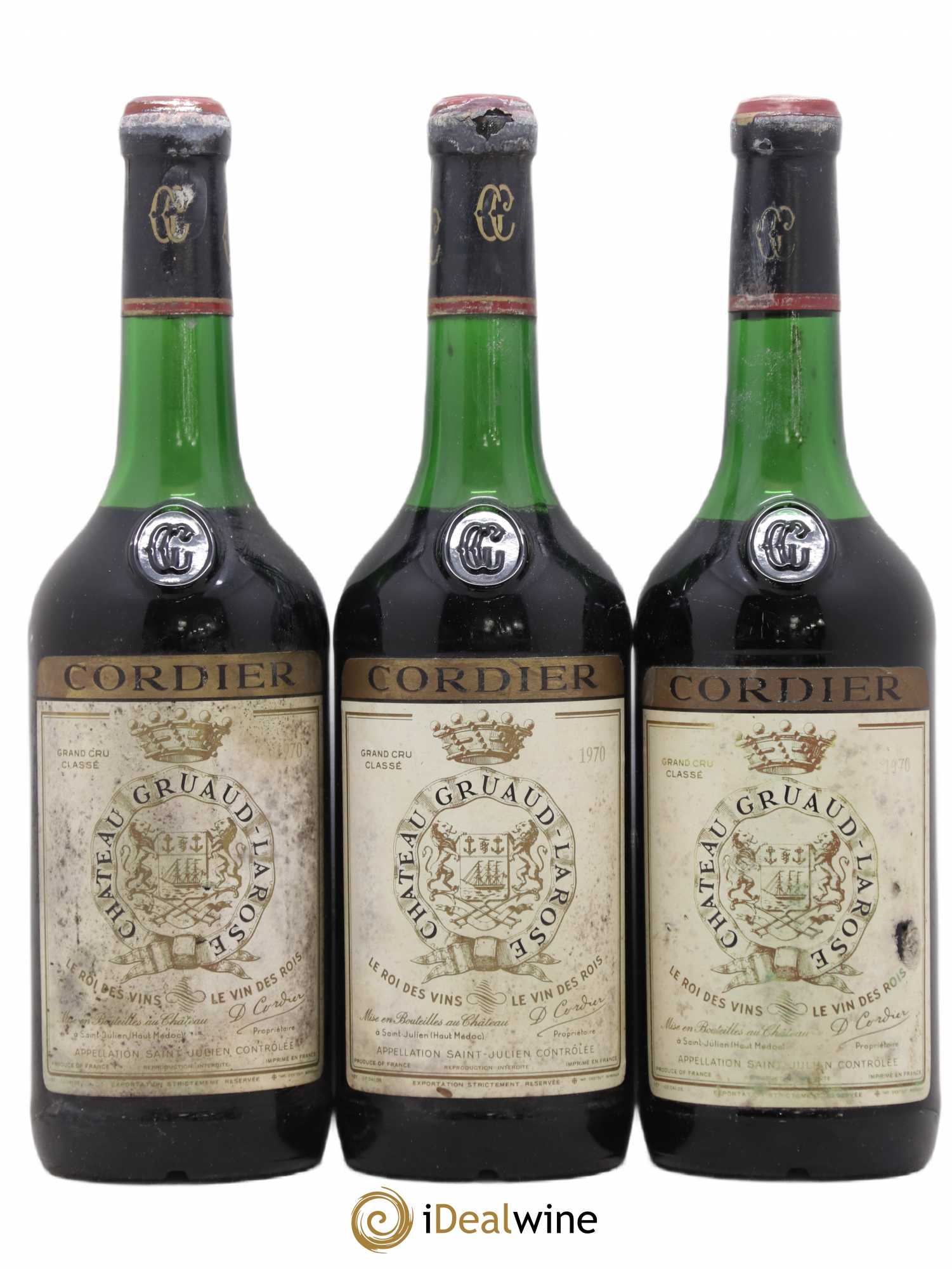 Château Gruaud Larose 2ème Grand Cru Classé 1970 - Lot de 3 bouteilles - 0