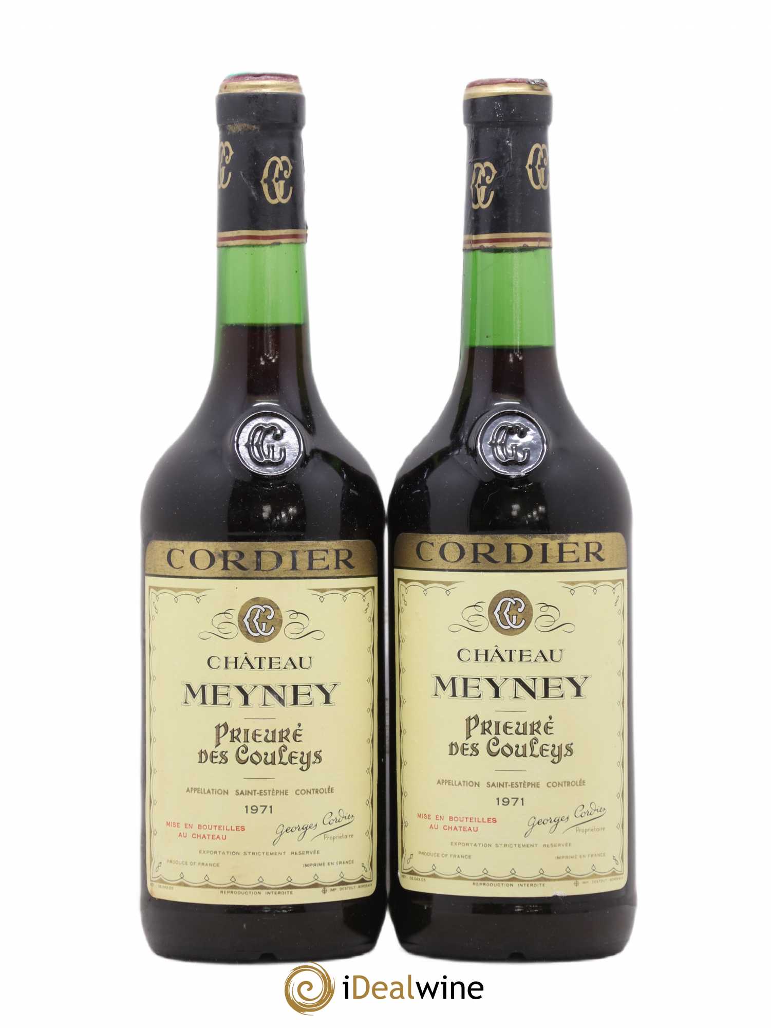 Château Meyney 1971 - Lot de 2 bouteilles - 0