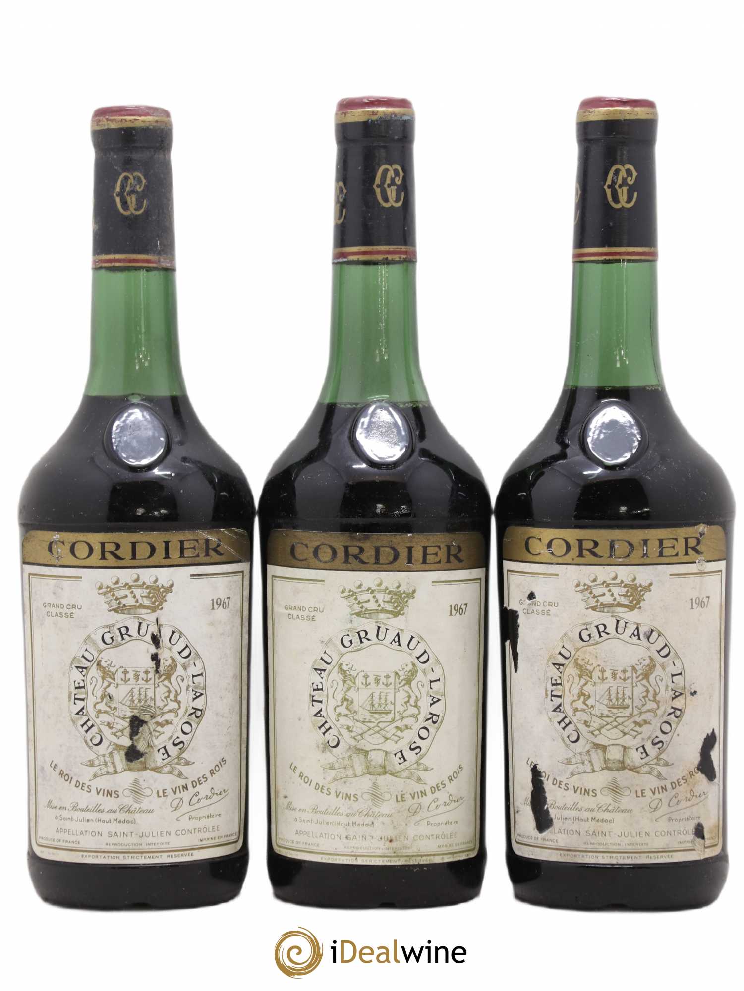Château Gruaud Larose 2ème Grand Cru Classé 1967 - Lot de 3 bouteilles - 0