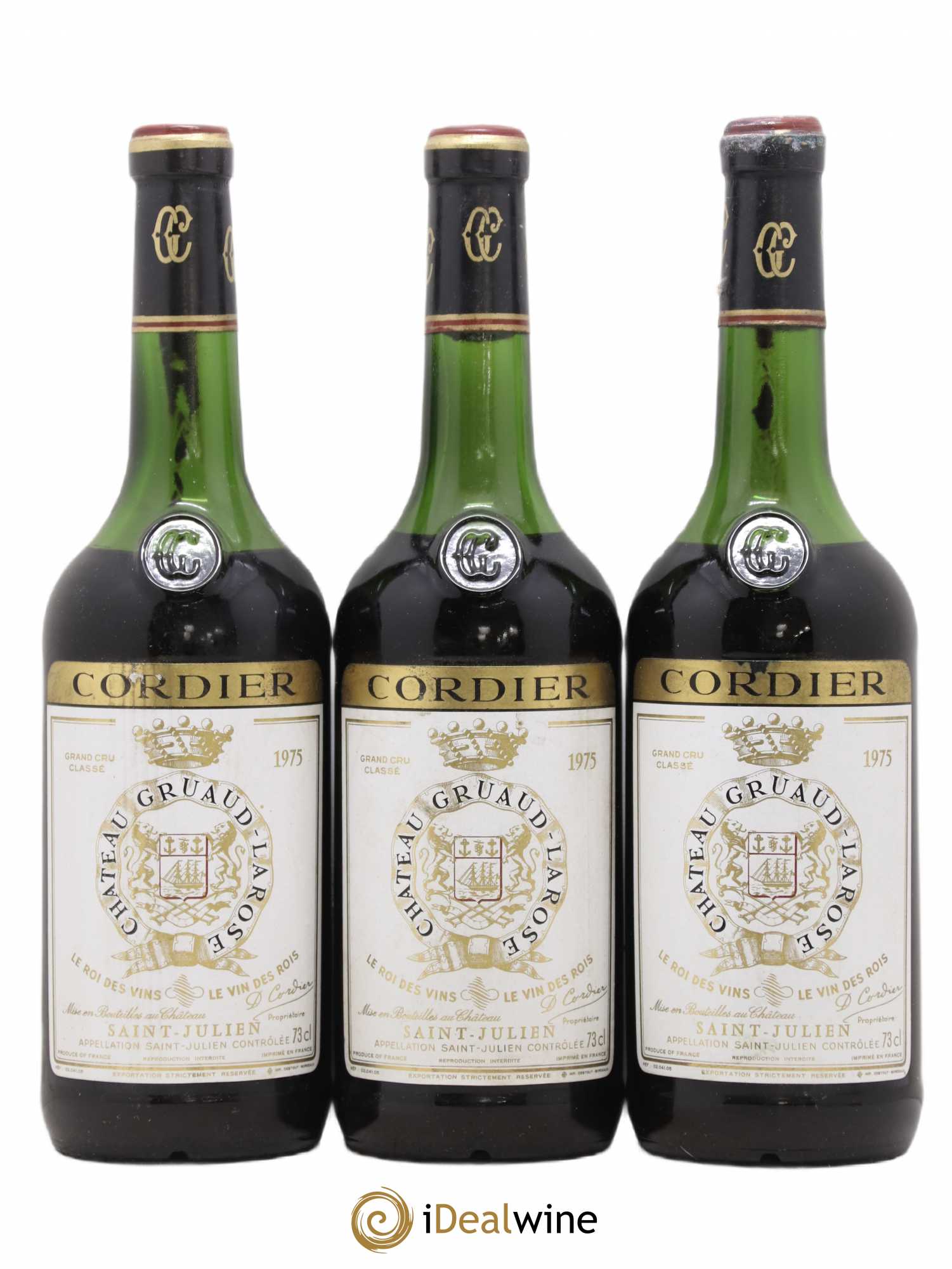Château Gruaud Larose 2ème Grand Cru Classé 1975 - Lot de 3 bouteilles - 0